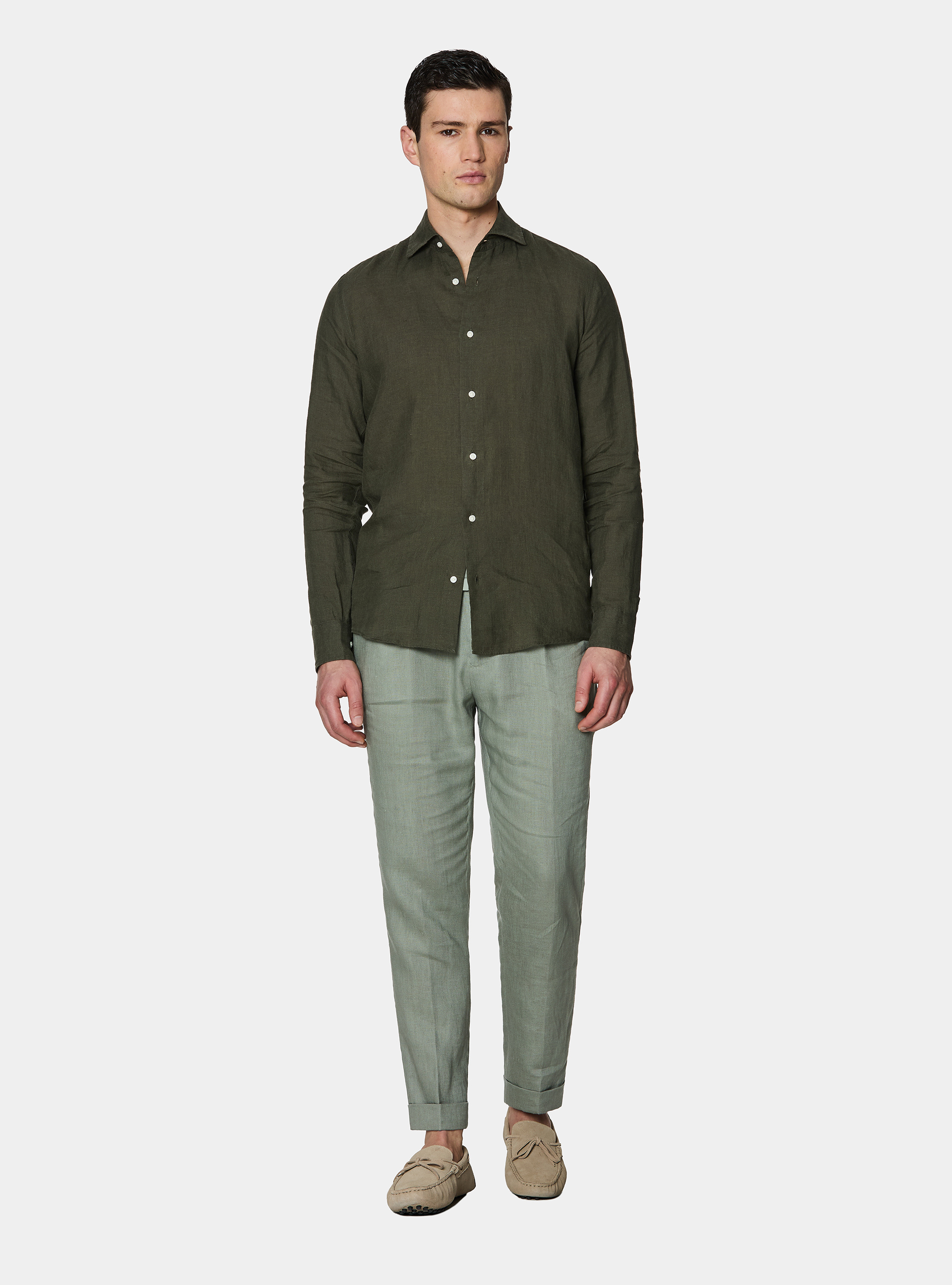 Camisa de lino puro, MILITARE 0609C