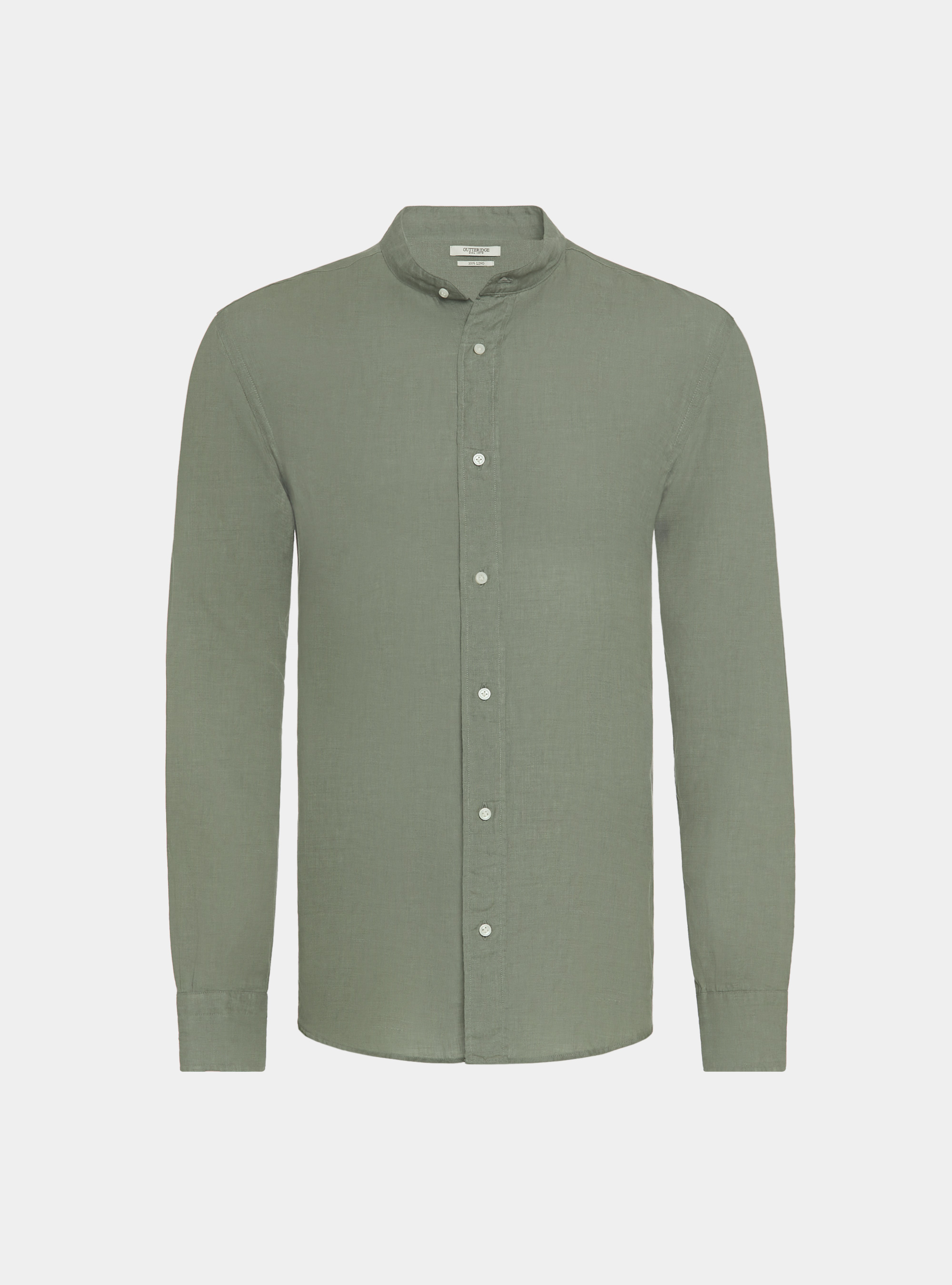 Chemise cor&eacute;enne en pur lin, SALVIA 0602C