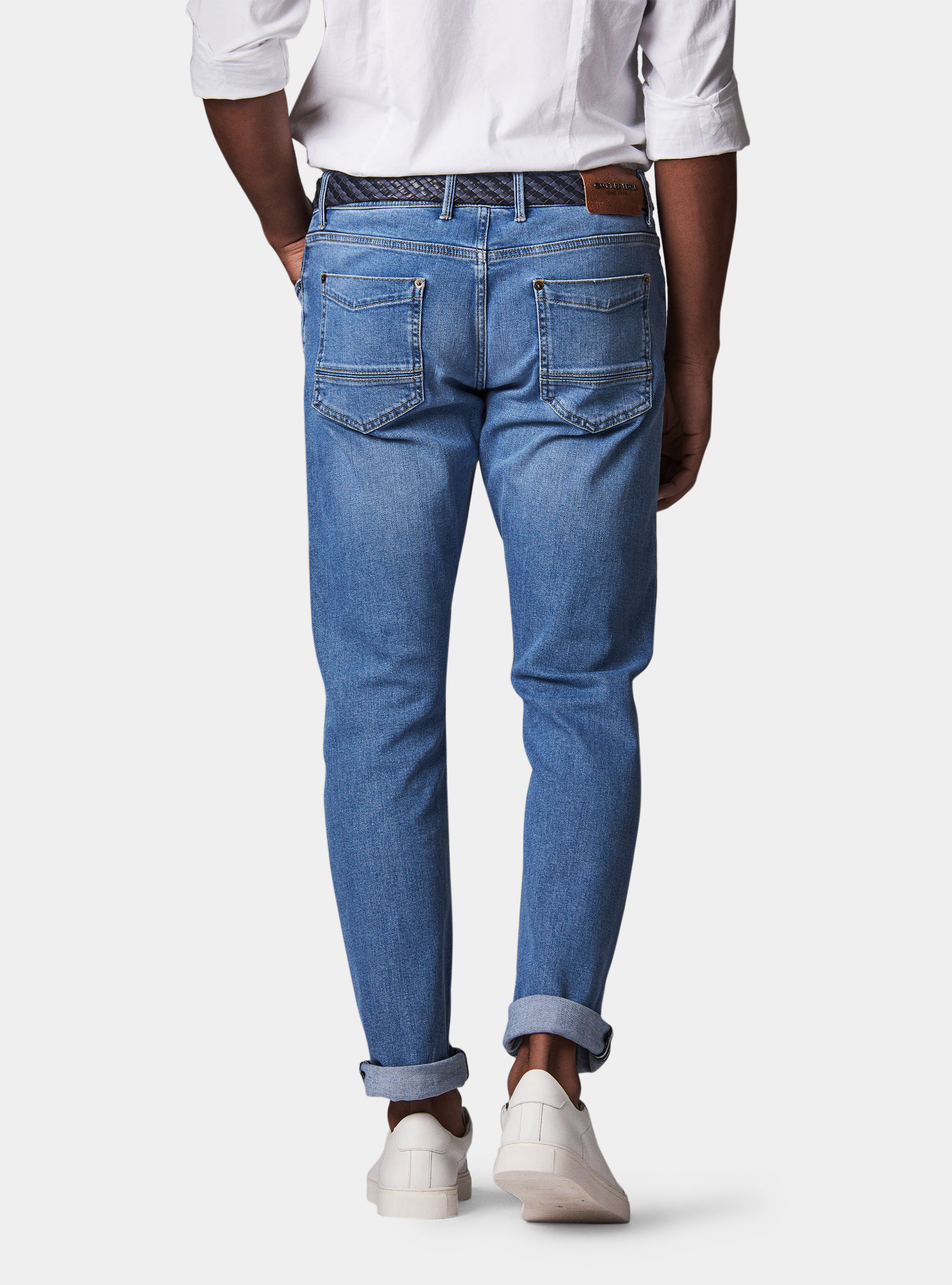 Vaqueros regular fit, AZUL MEDIO
