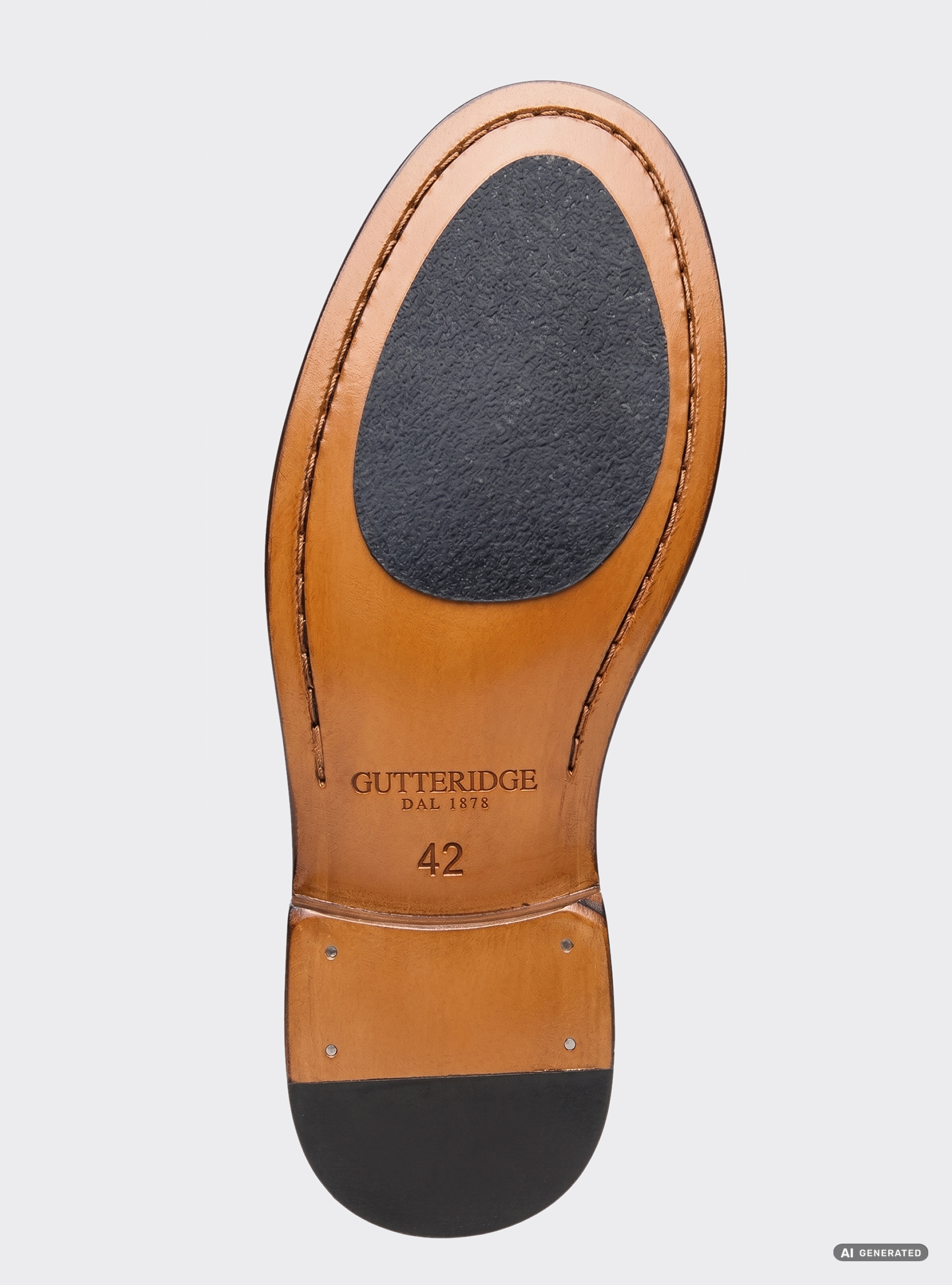 Derbies &agrave; lacets en cuir poli, MARRON
