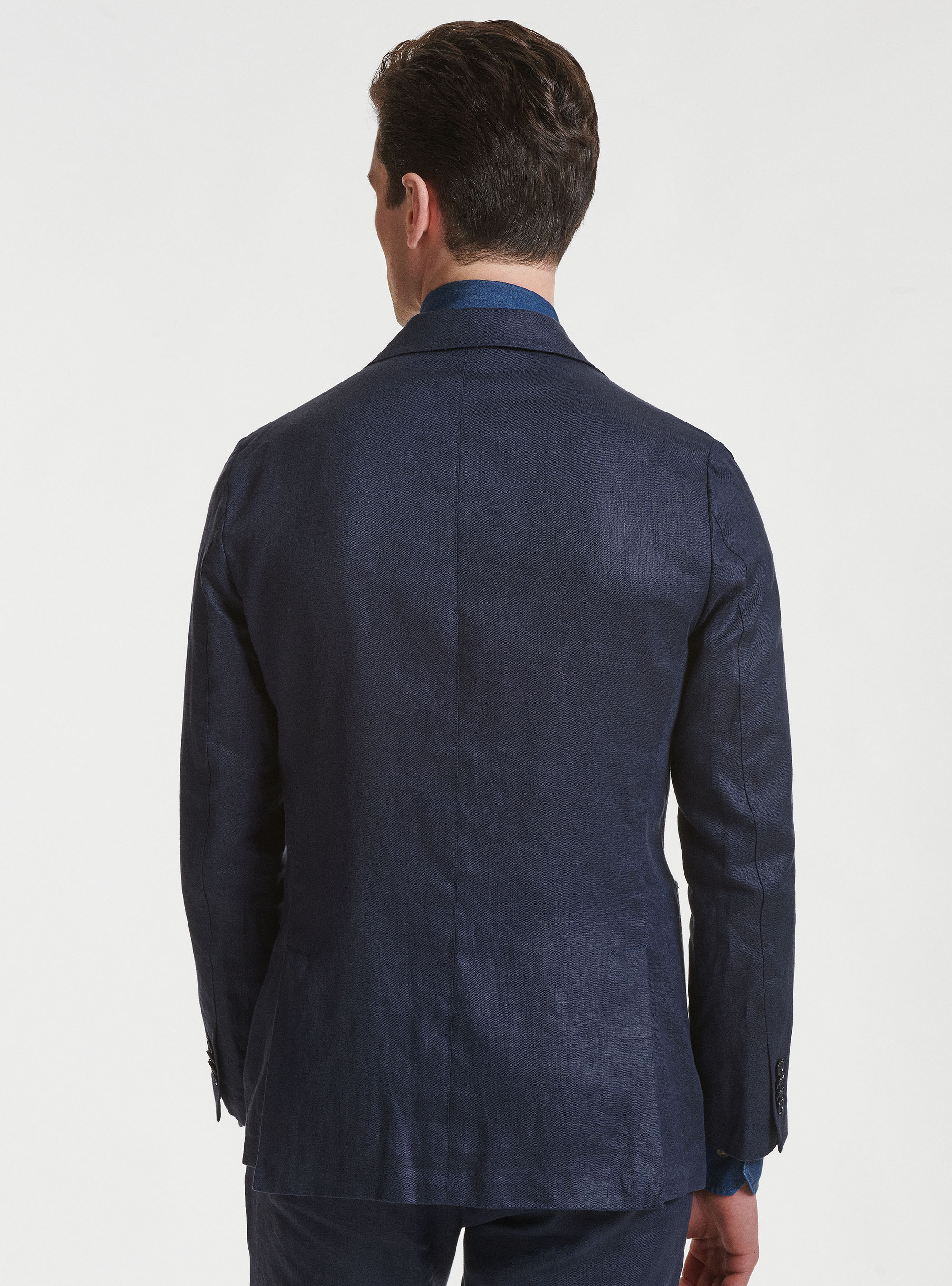 Giacca per abito in puro lino, BLU NAVY