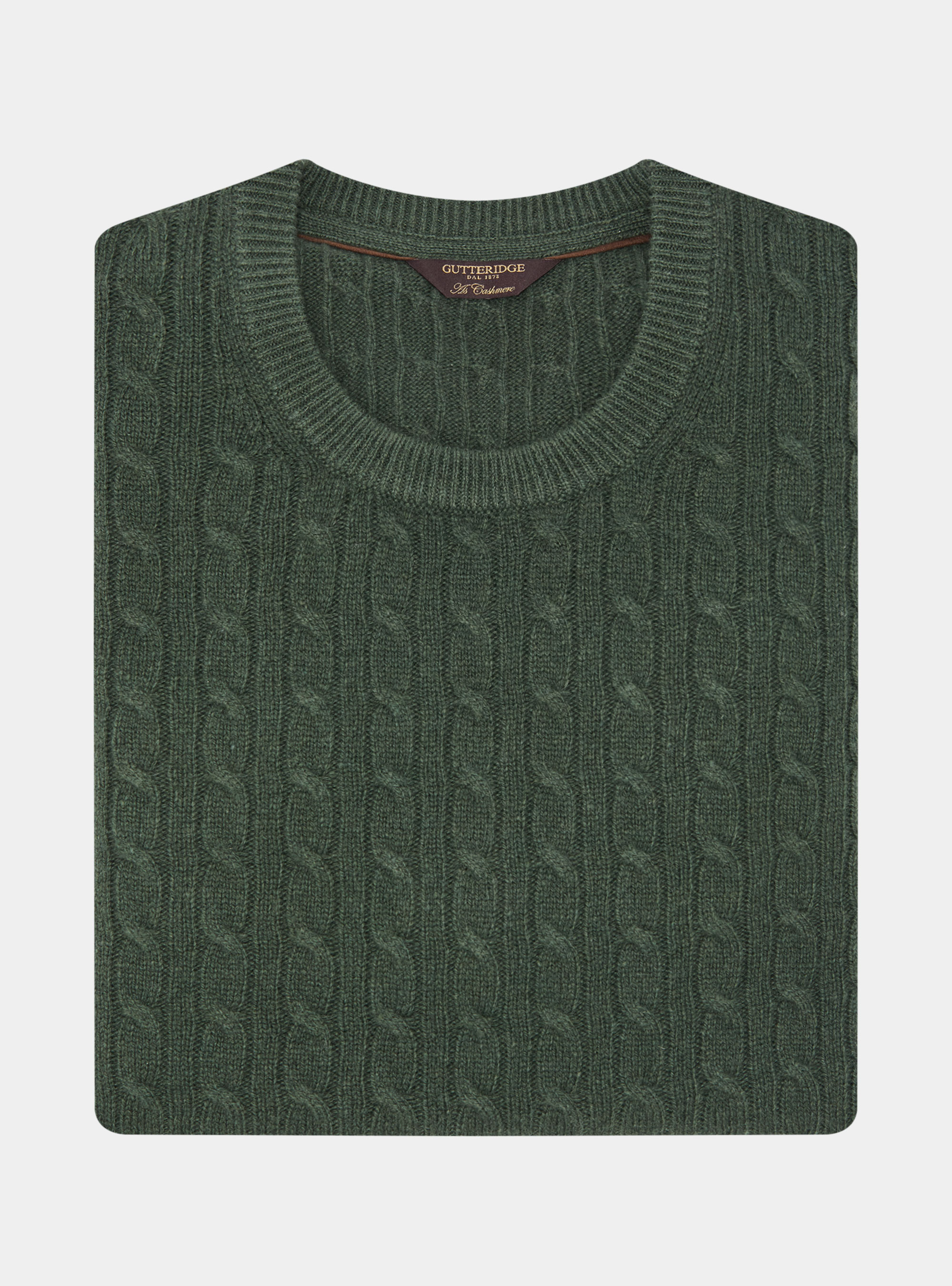 Cashmere wool crew-neck sweater with braid, MILITARE 0609C