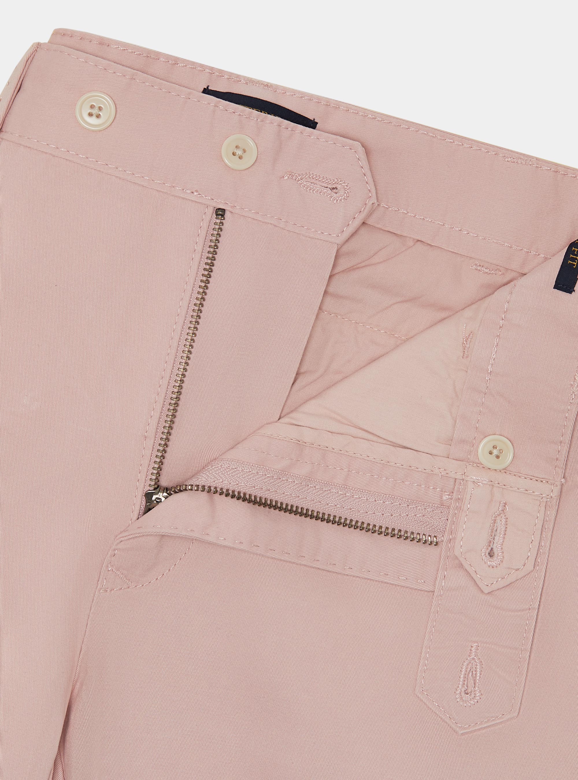 Pantaloni chino slim fit in cotone twill, 0441C ROSA SCURO