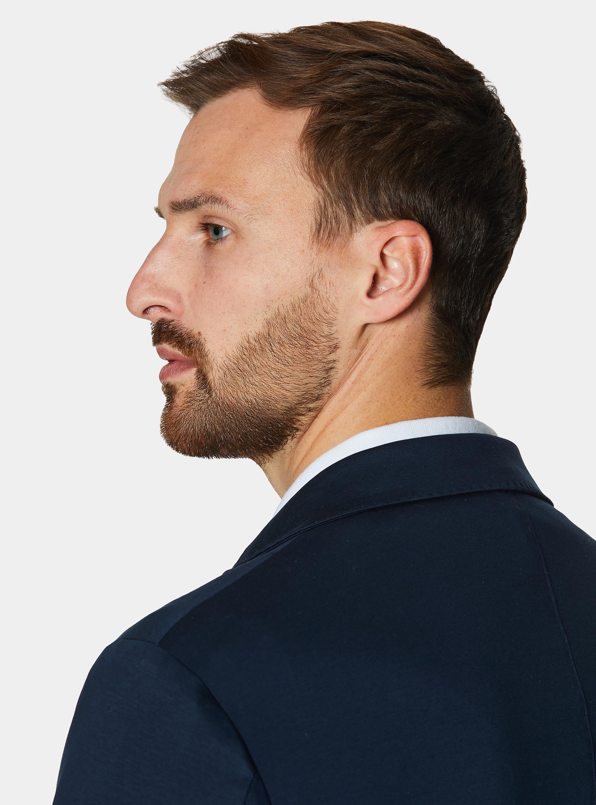 Jacke aus technischem Baumwolljersey, NAVY 0218C