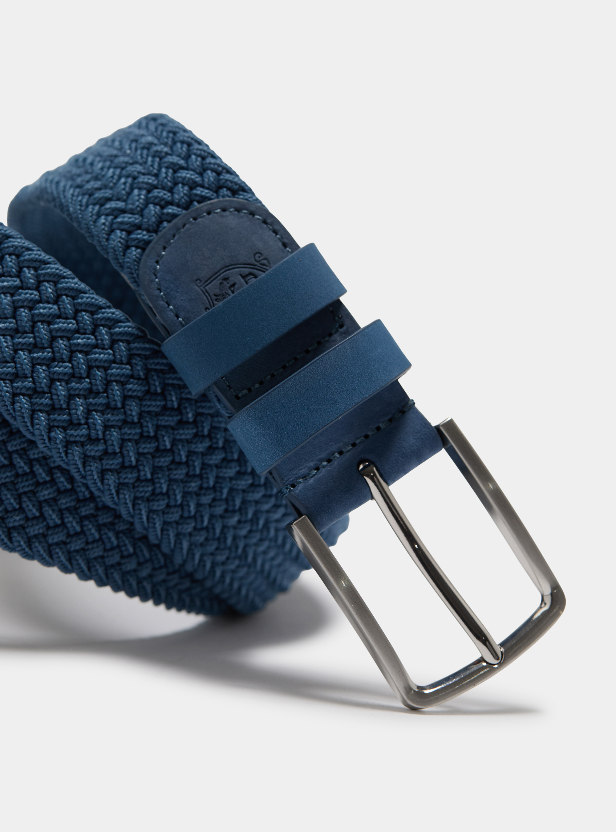 Elastic braided belt, LIGHT BLUE
