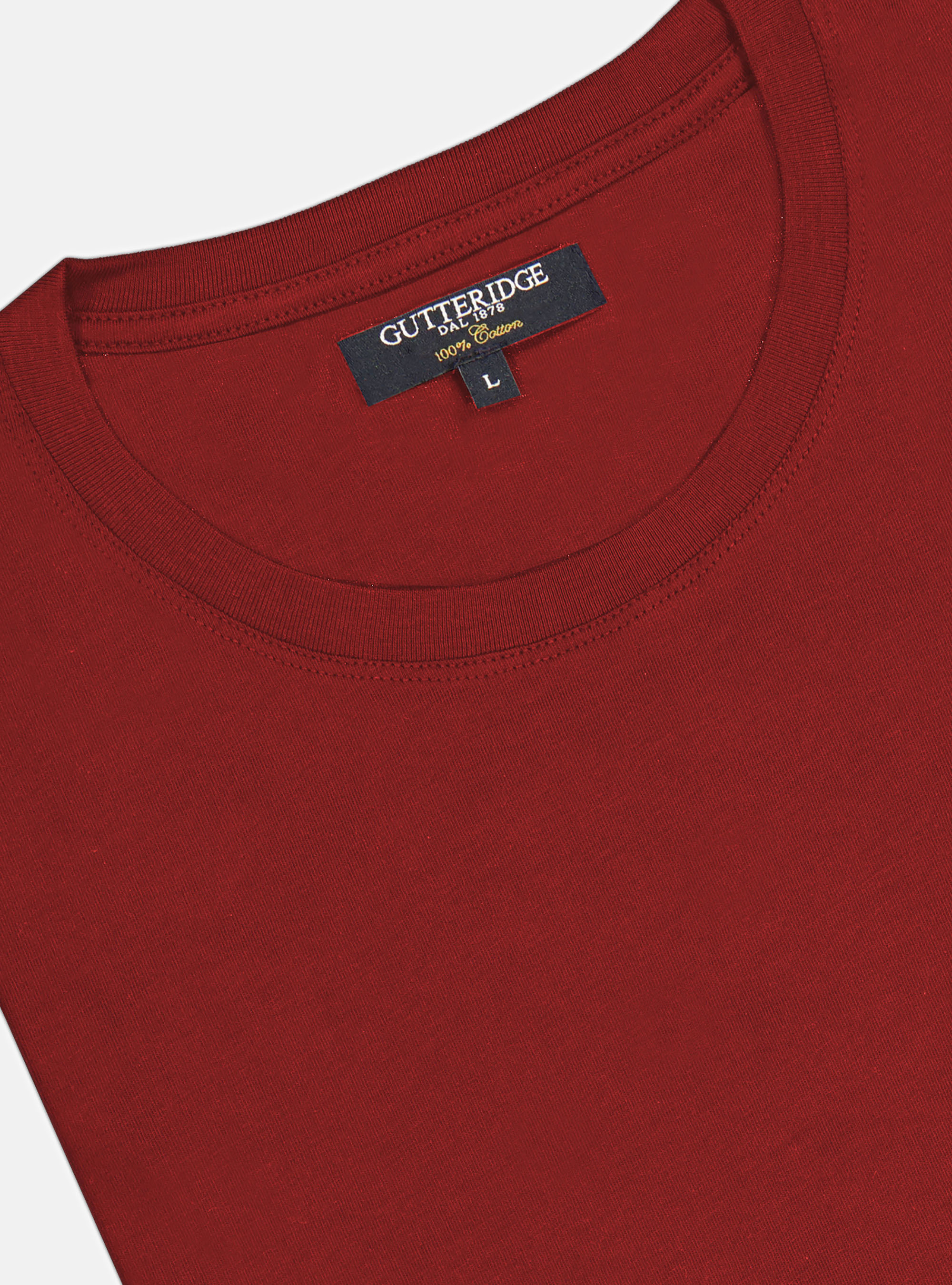 Camiseta de media manga de algod&oacute;n, ROJO