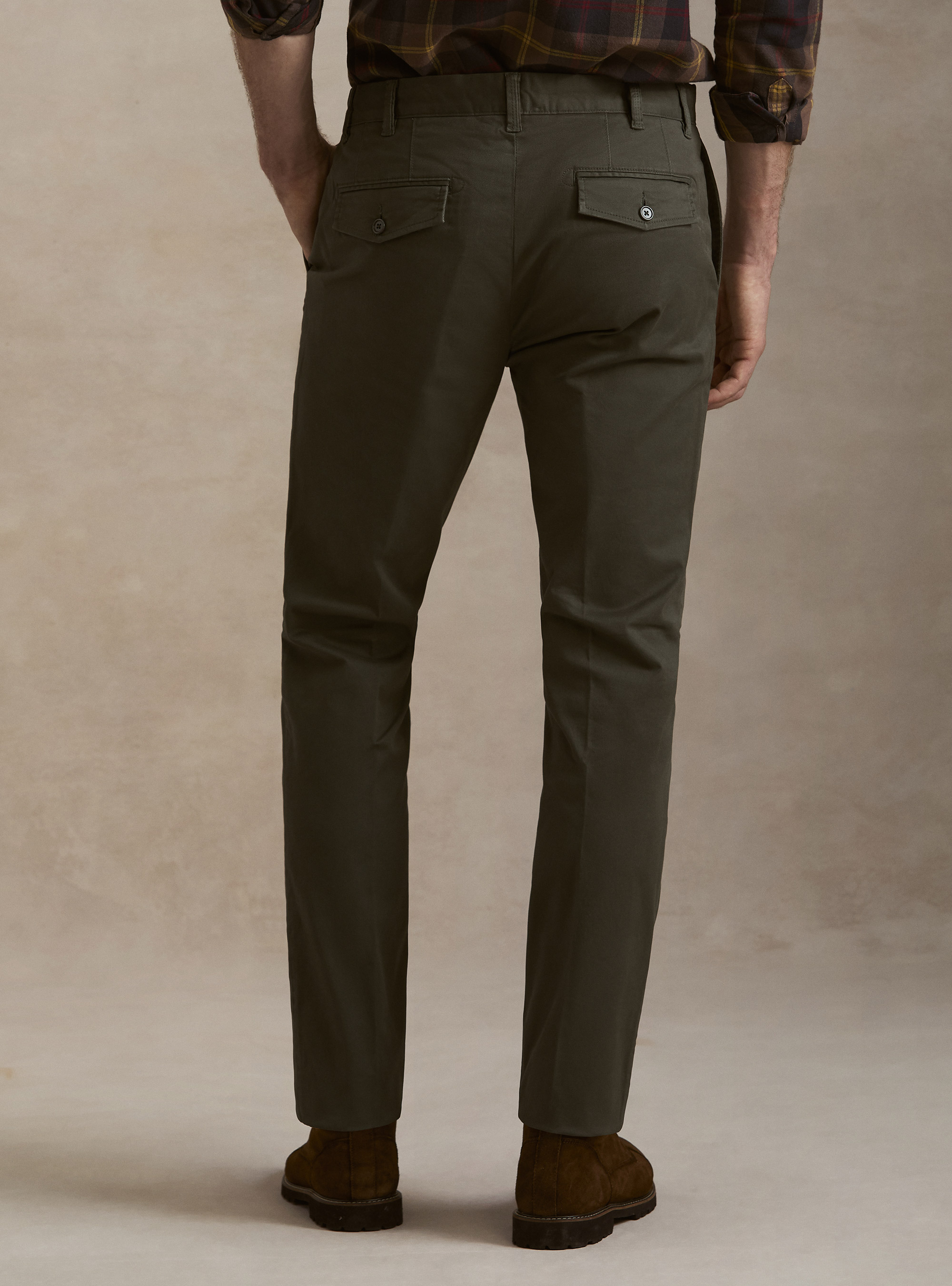 Slim-Fit Stretch-Twill Chinohose, VERDE 0649C