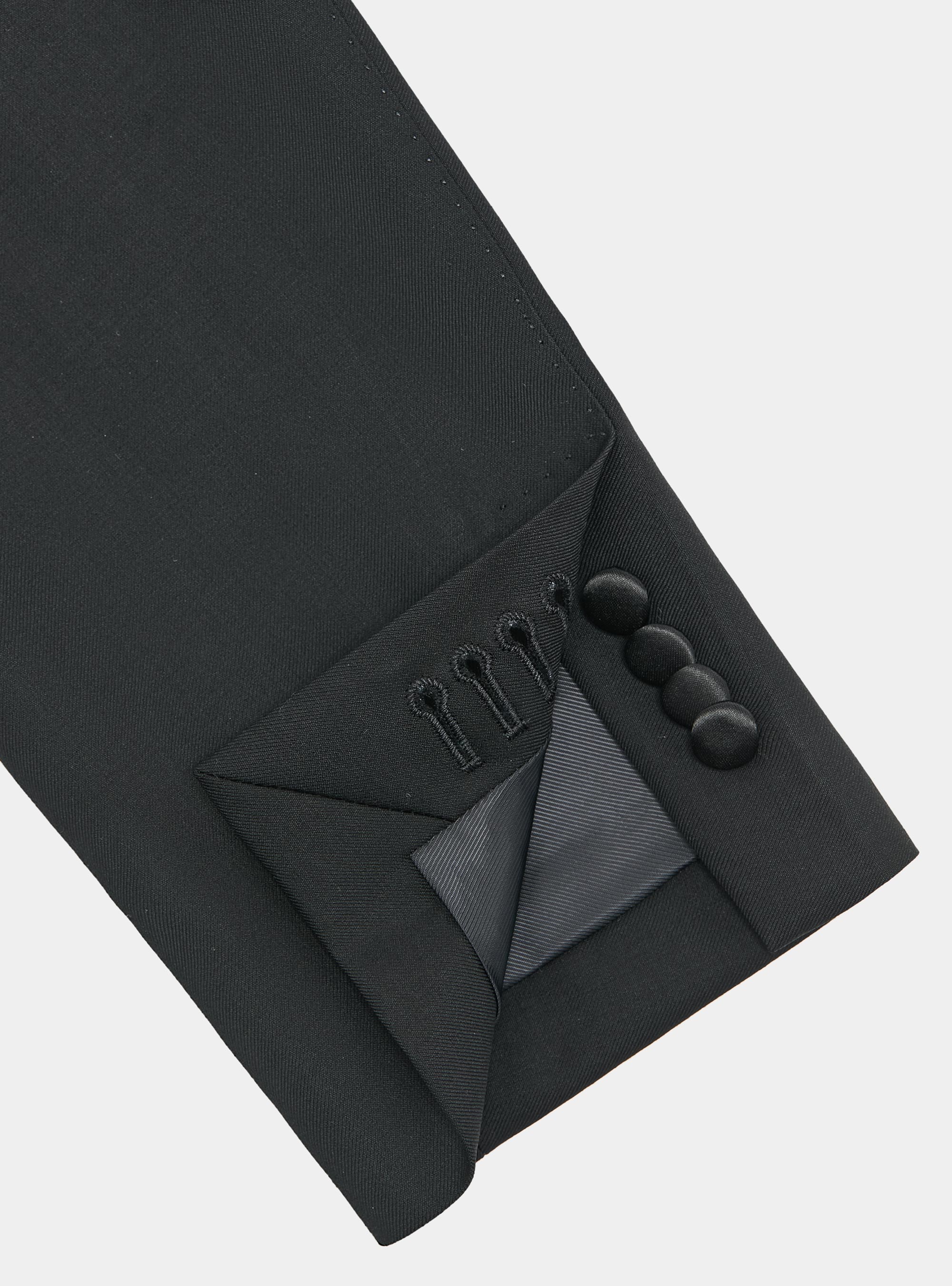 Giacca smoking in lana Vitale Barberis Canonico, NERO
