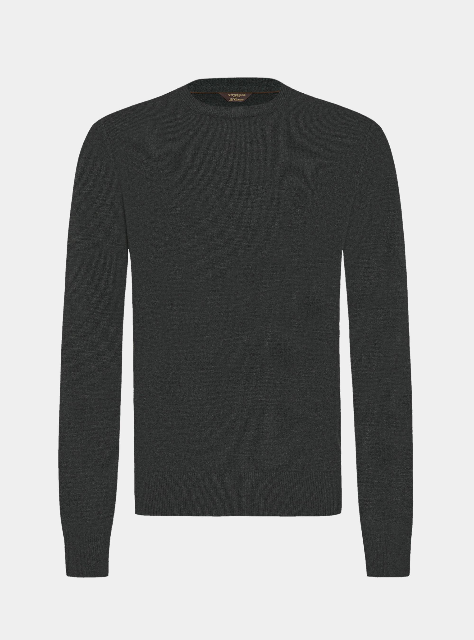 Rundhals-Pullover aus Lambswool und Kaschmir, ASFALTO 0115C