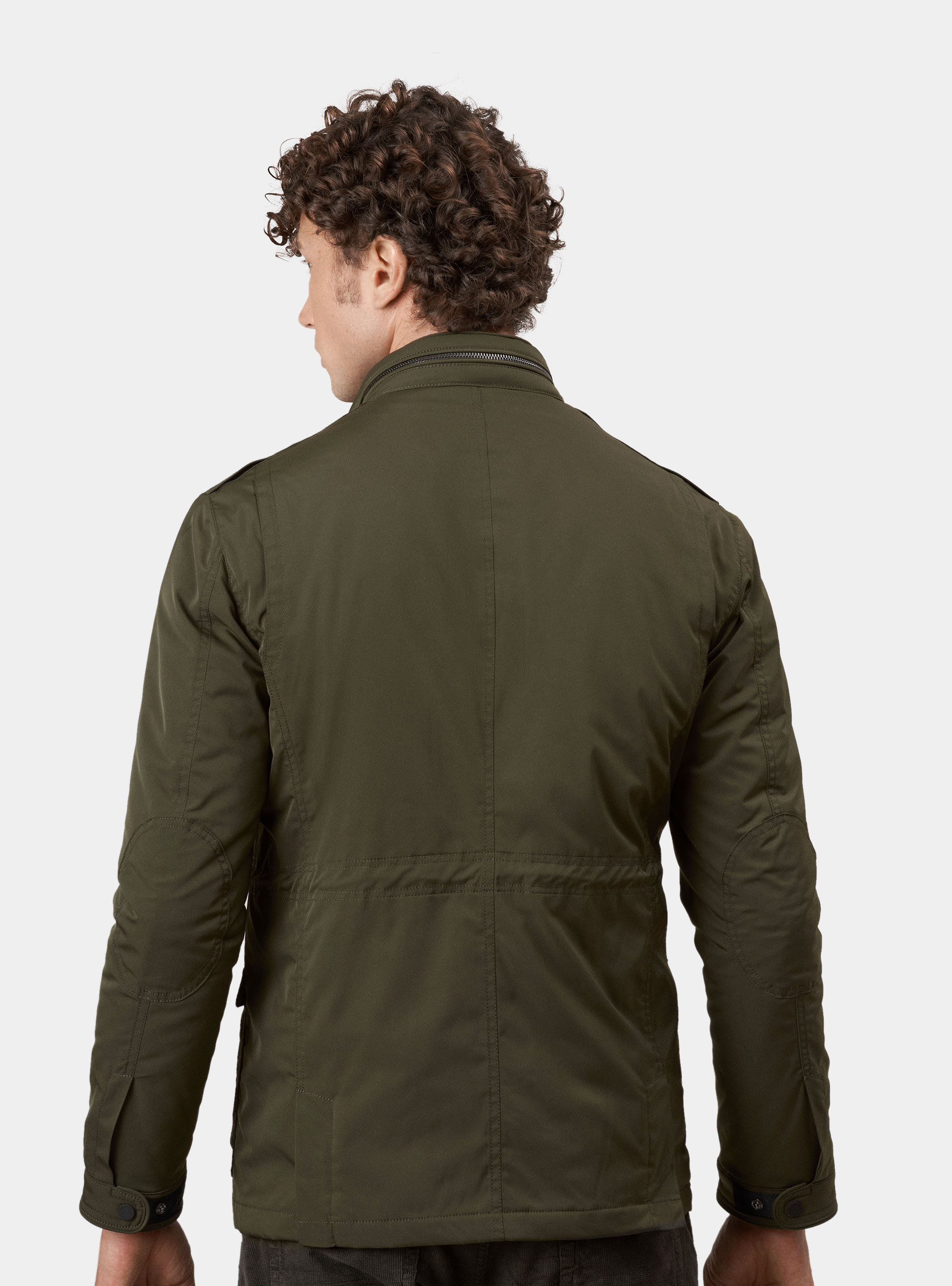 Field jacket with removable patch and bib, GREEN