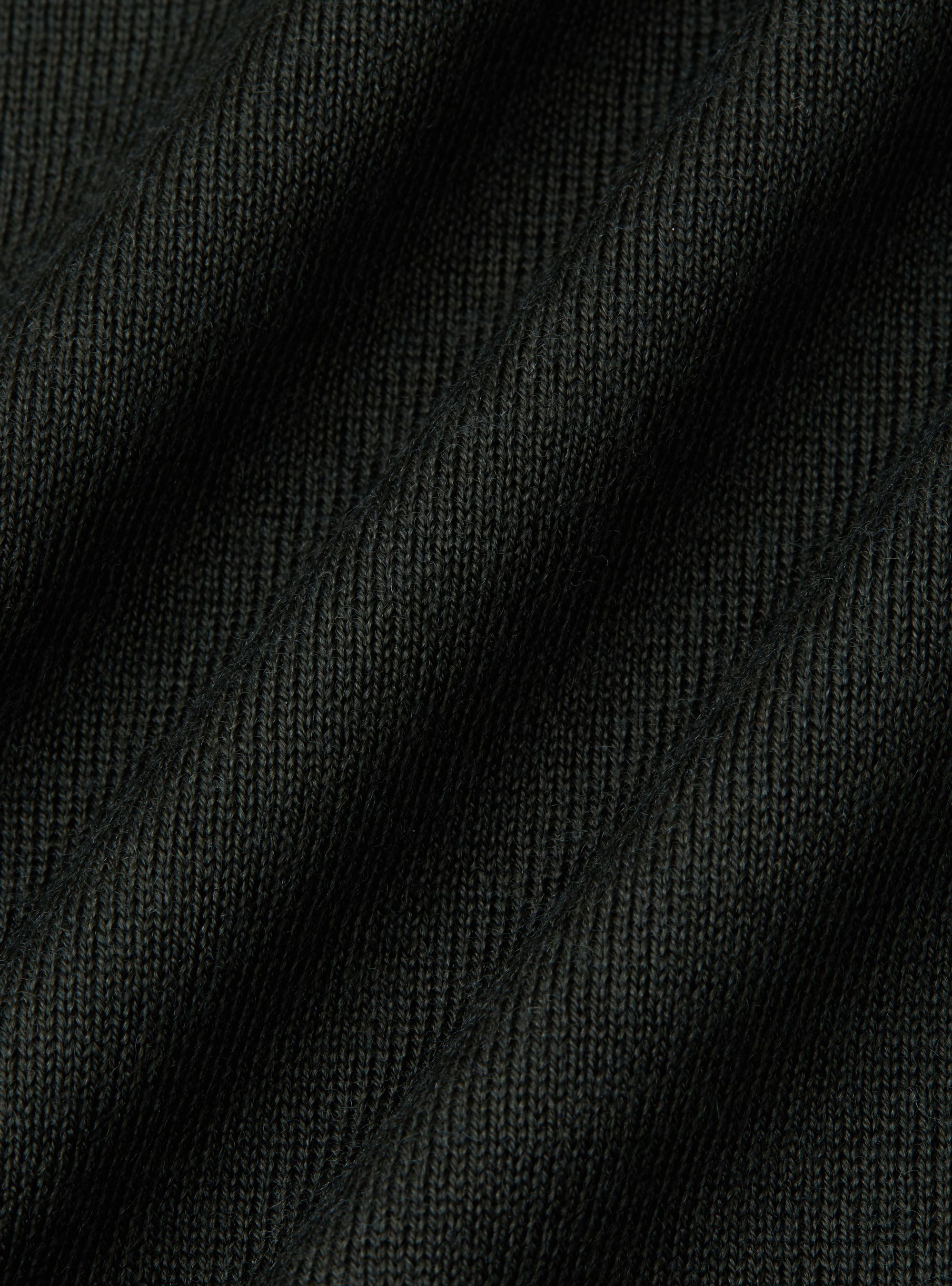 Buttonless merino polo, MILITARE 0609C