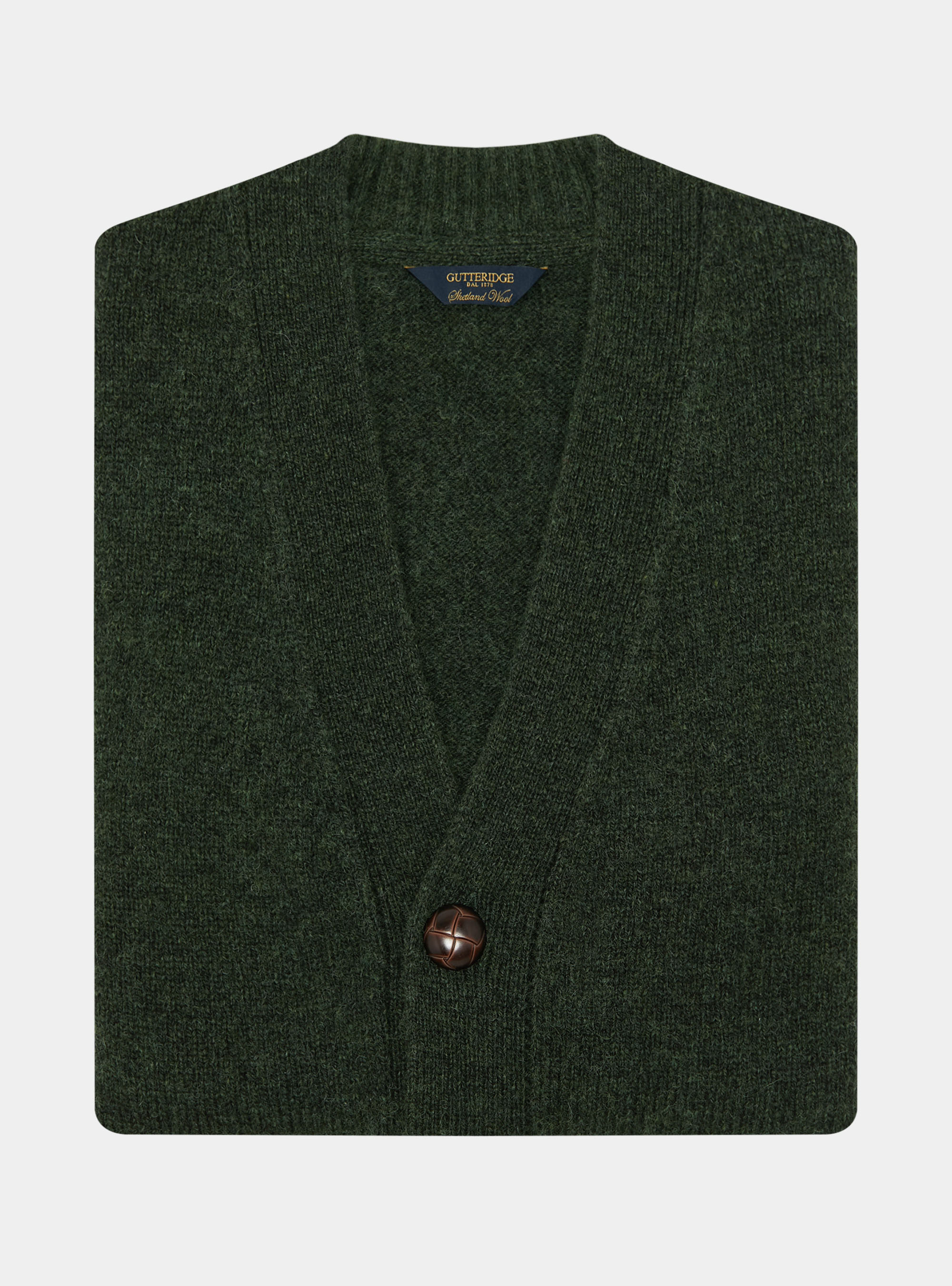 Strickcardigan aus Shetland-Wolle, VERDE 0600C