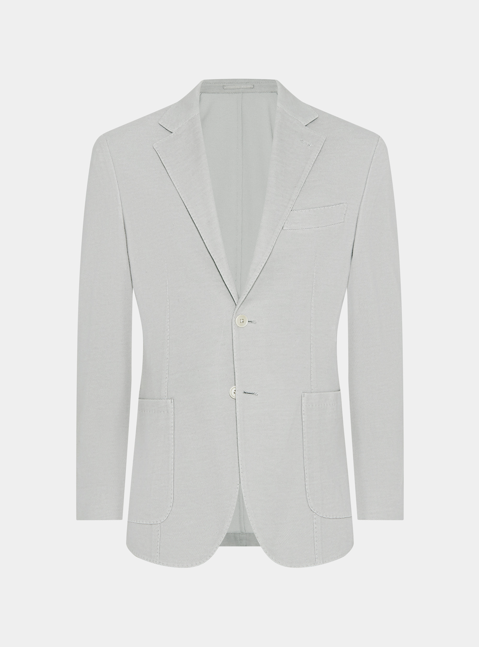 Giacca in jersey nido d'ape in misto cotone, GRIGIO CHIARO 0256C