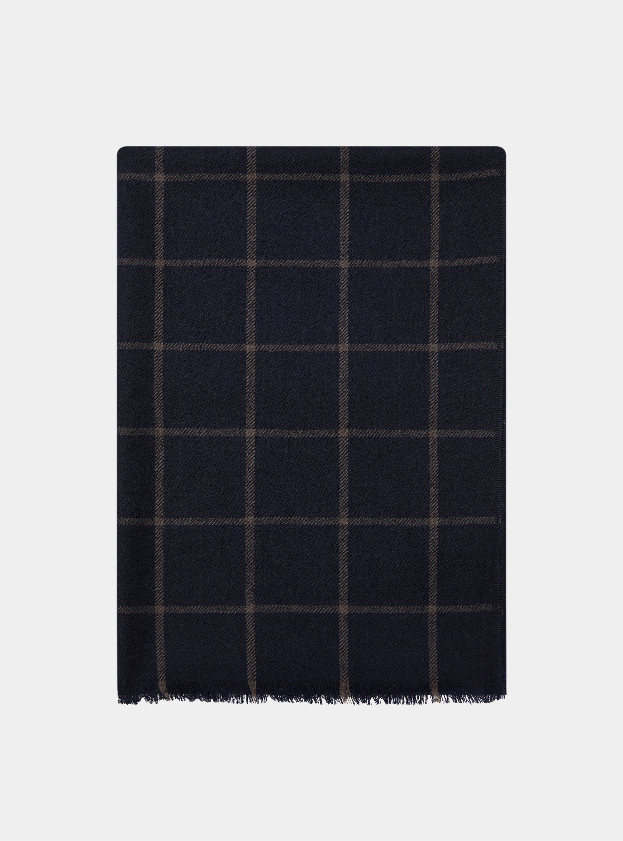 Sciarpa in lana a fantasia, BLU NAVY