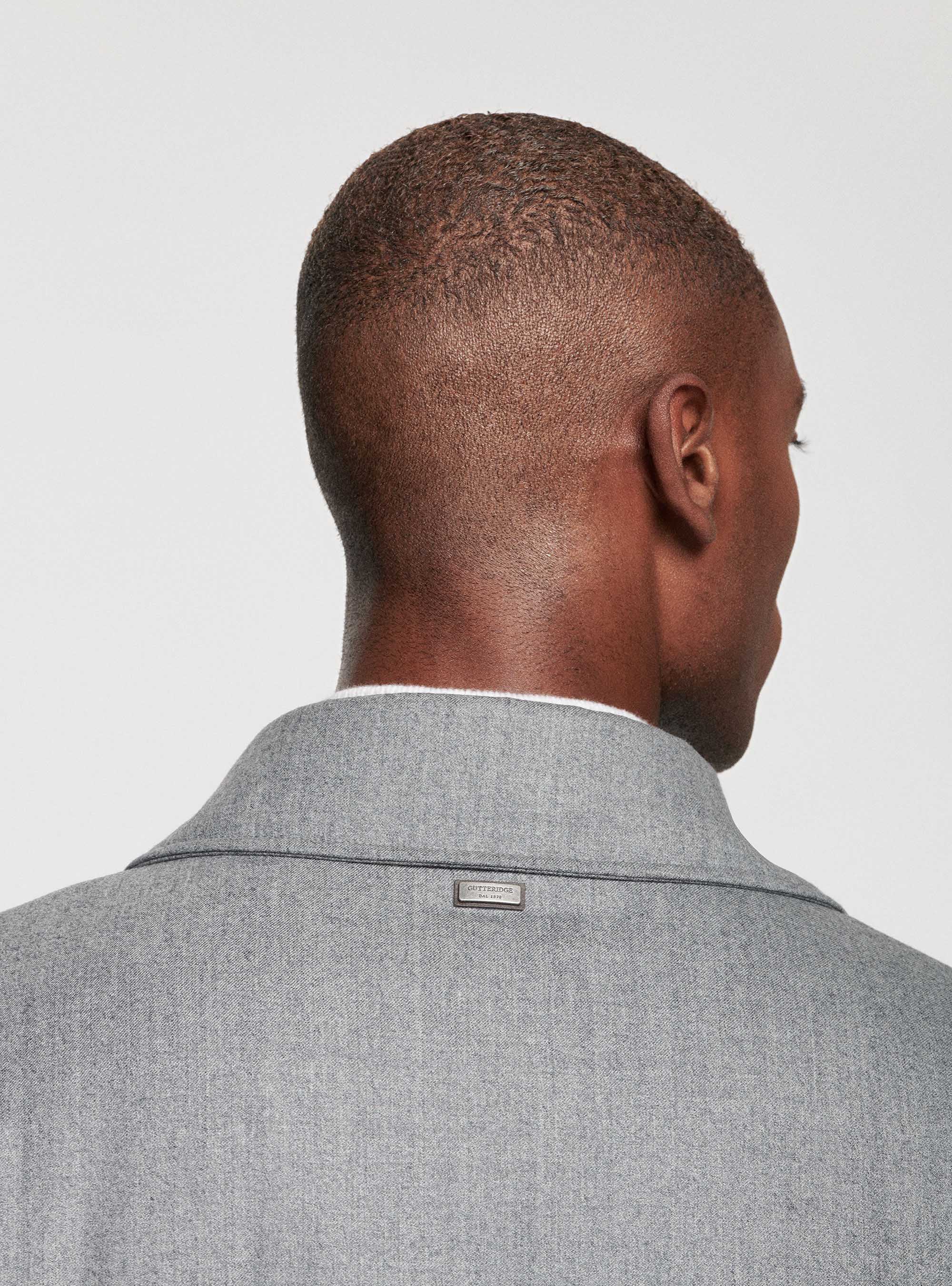 Flannel bomber jacket, LIGHT GREY MELANGE