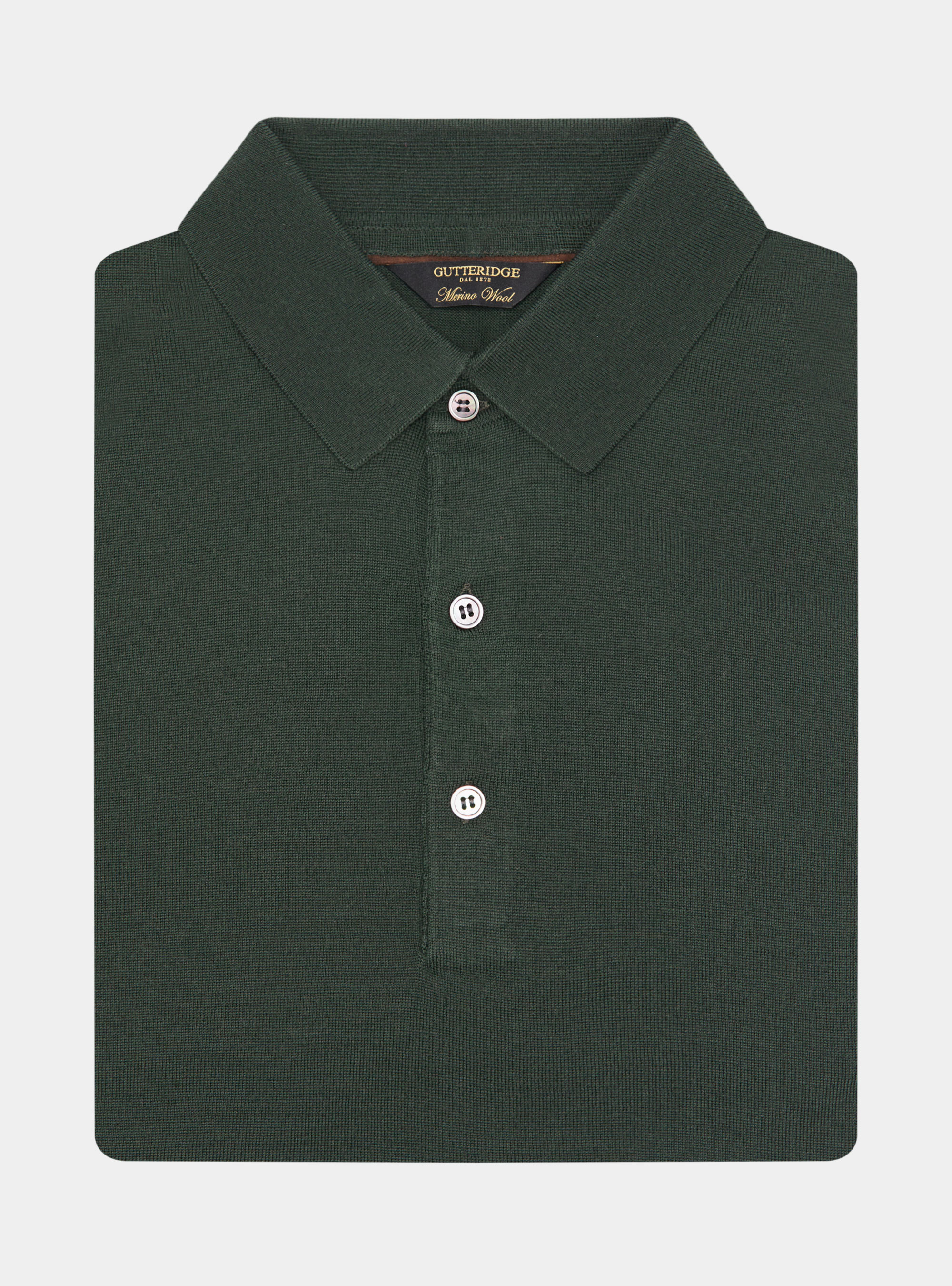 Strick-Poloshirt aus extrafeiner Merinowolle, MILITARE 0609C