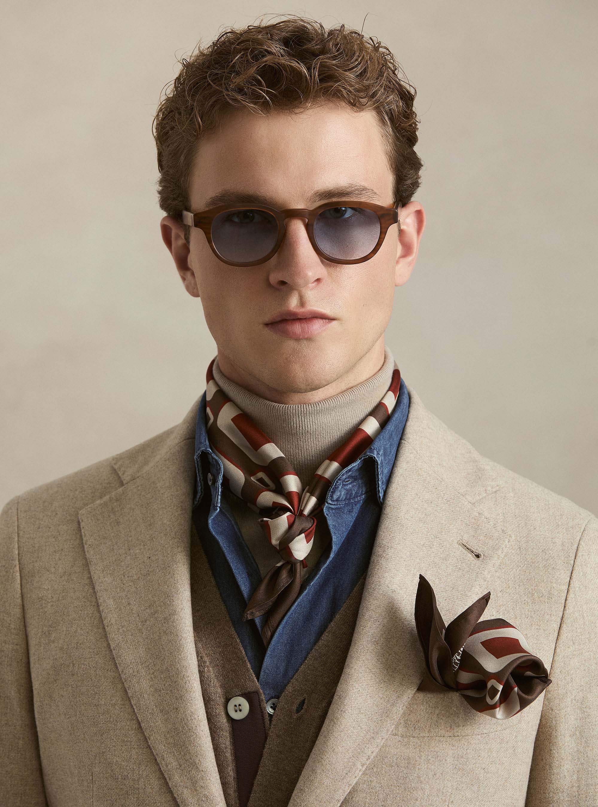 Single-Breasted Wool-Blend Flannel Blazer, SAND