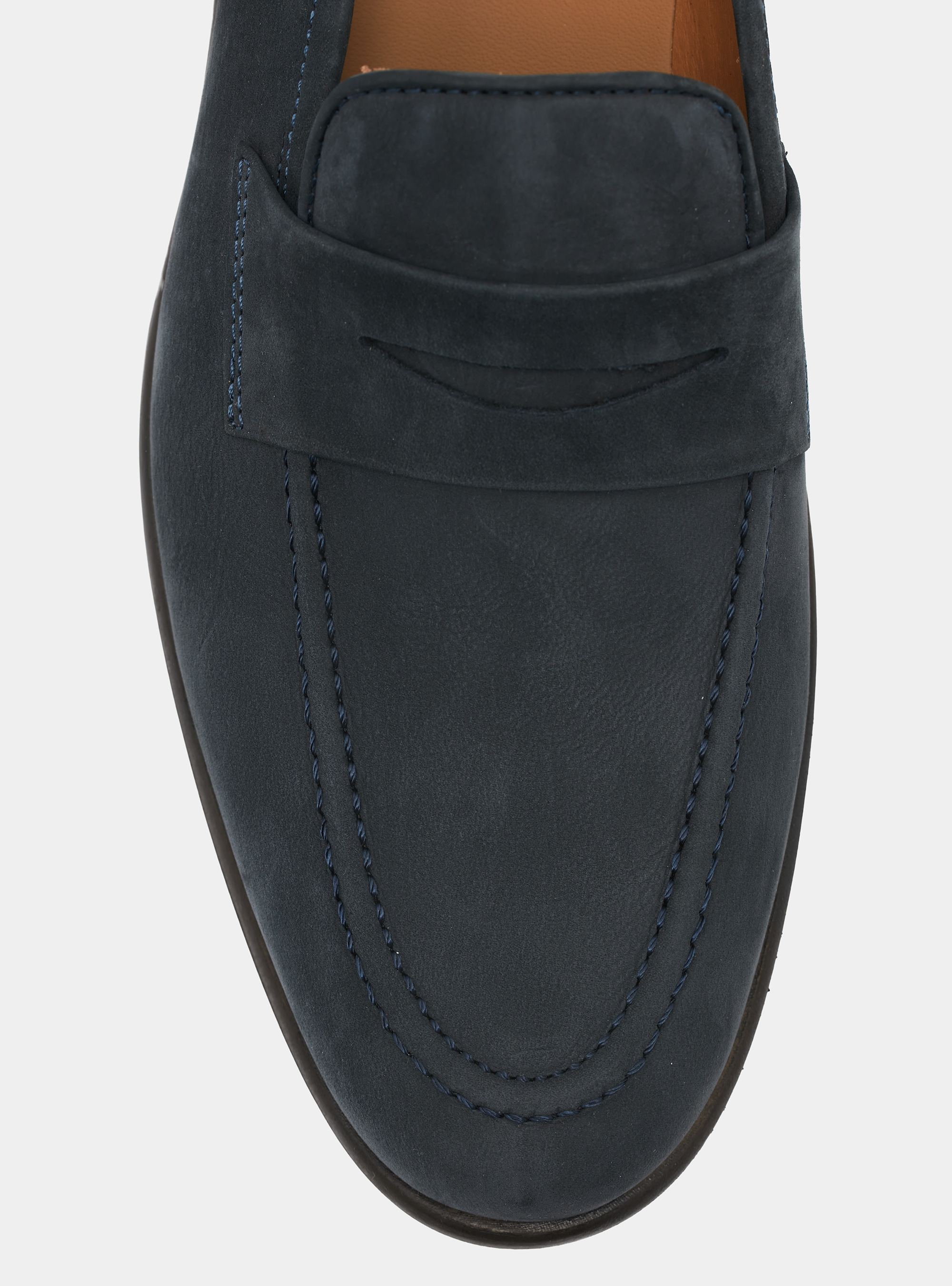 Mocassins en nubuck, BLEU