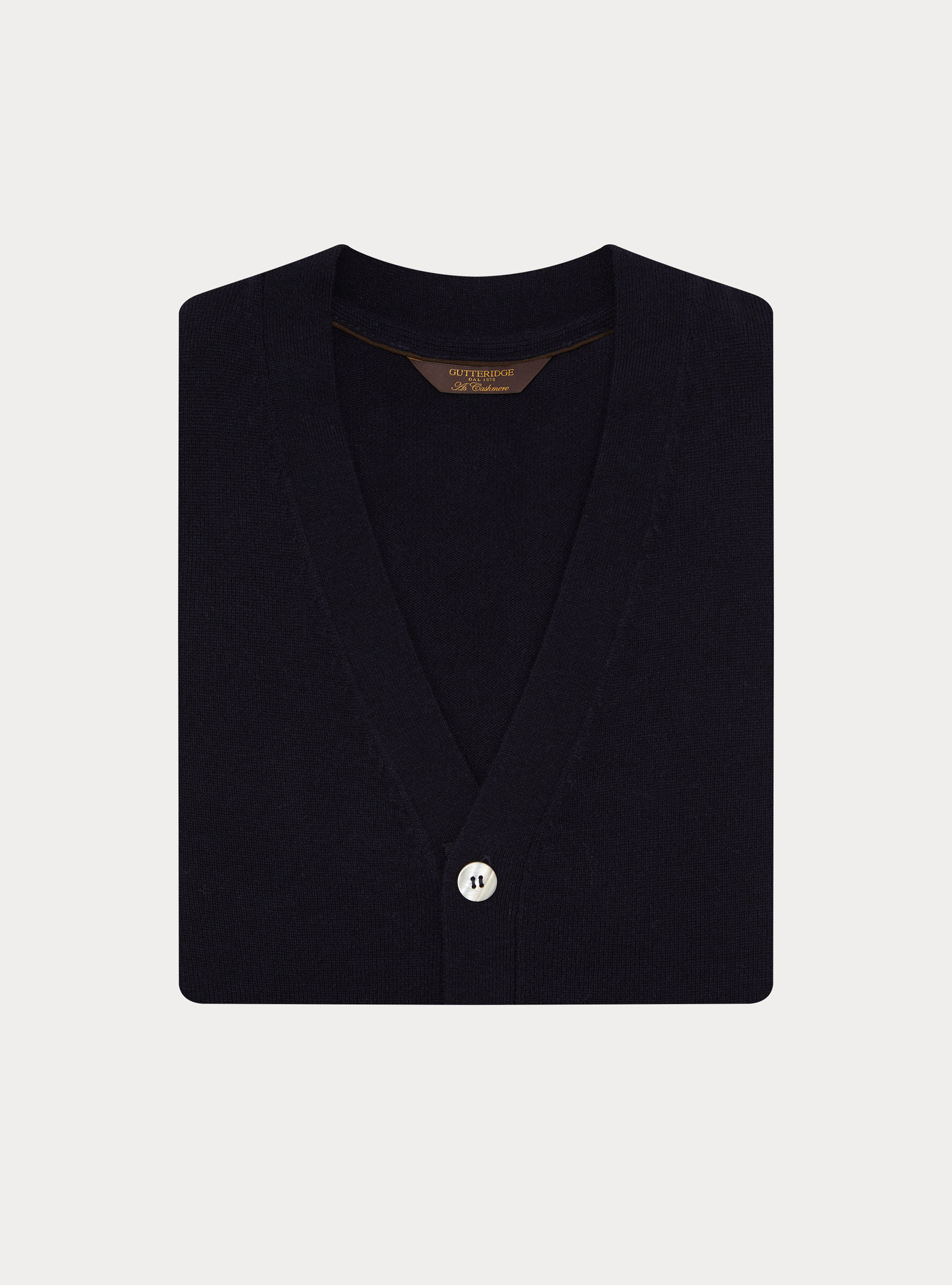 Cardigan in maglia con bottoni in lana lambswool e cashmere, BLU NAVY