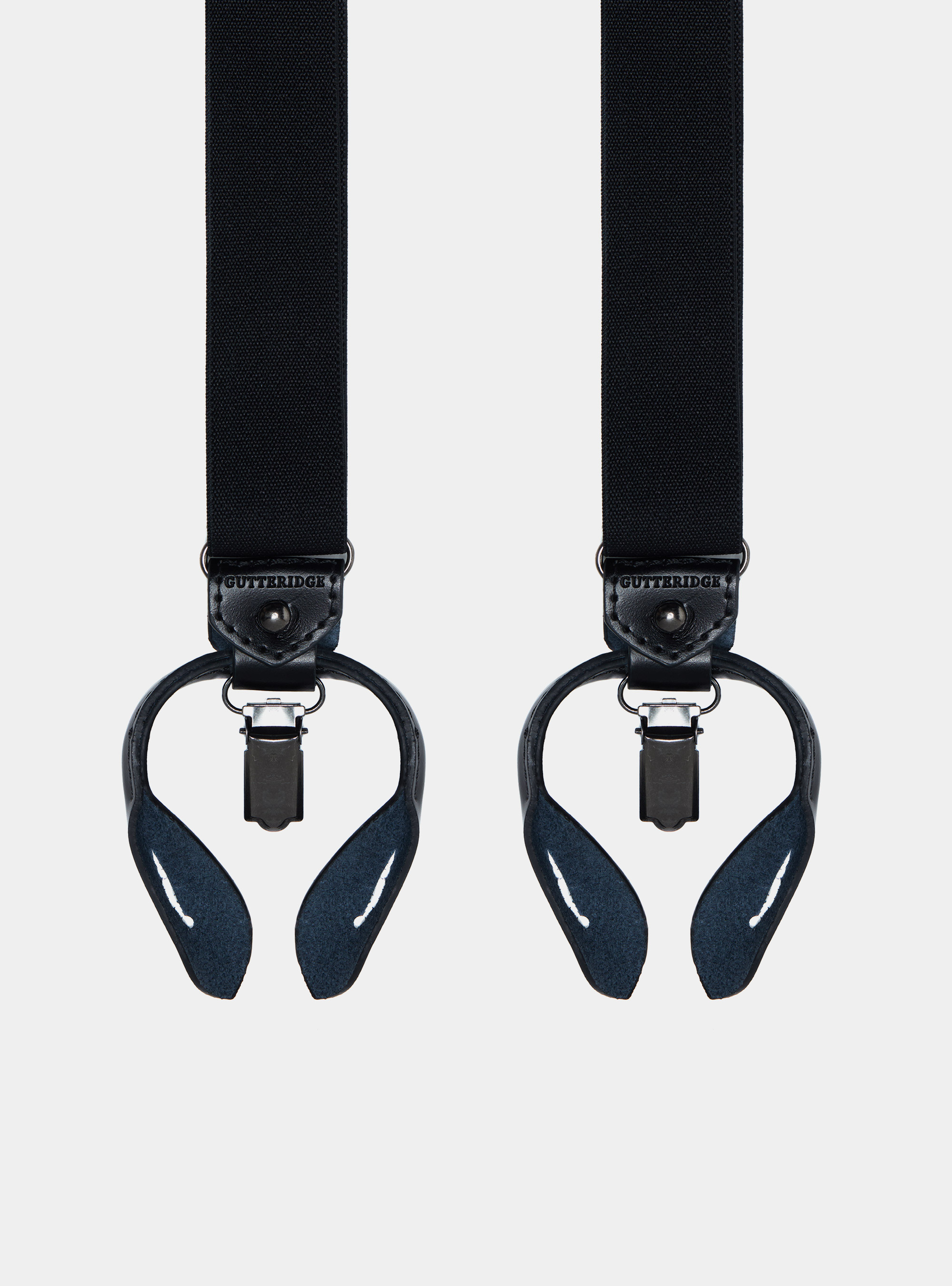 Solid color braces, BLACK