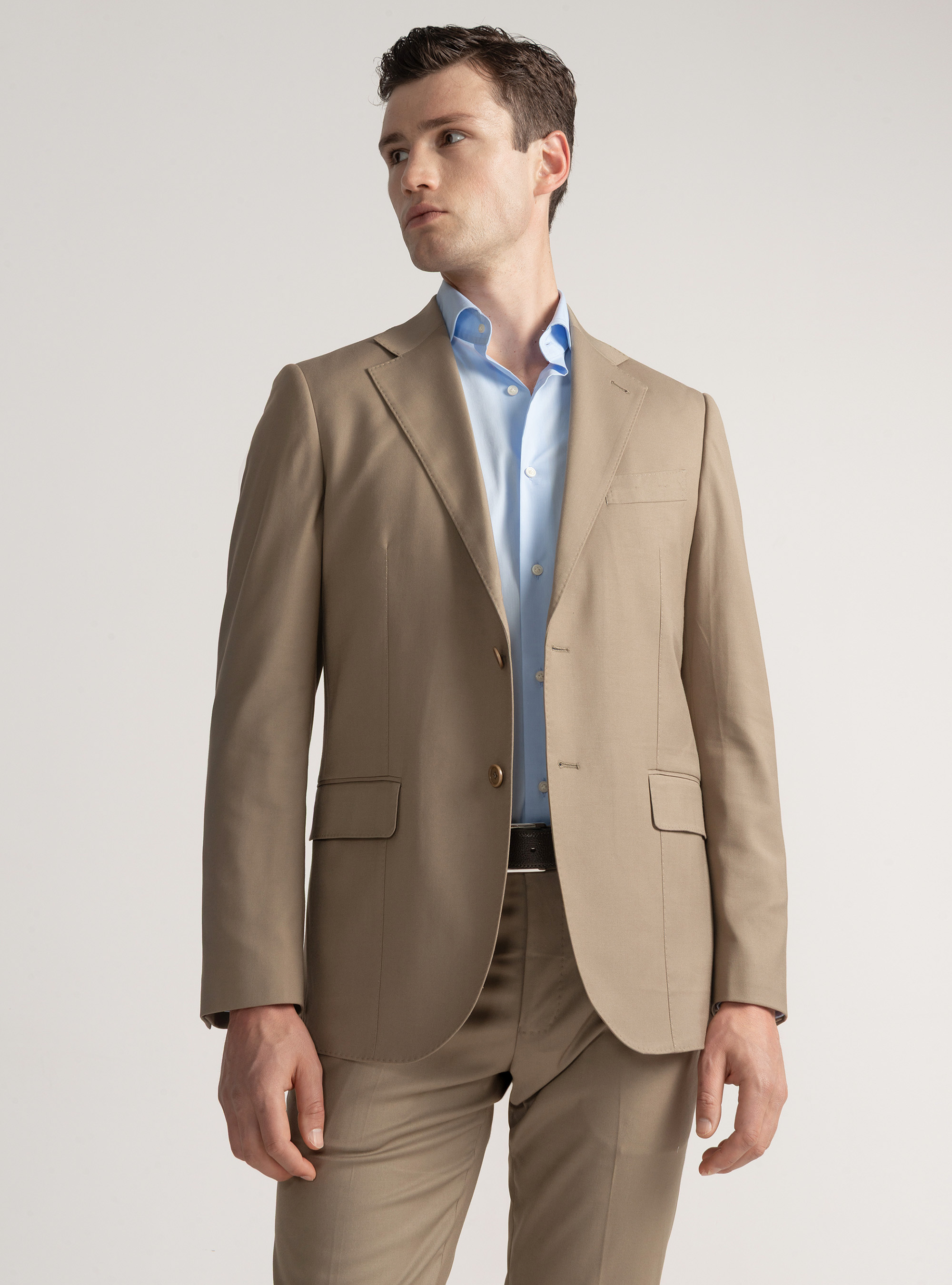 Slim fit suit blazer, MUD