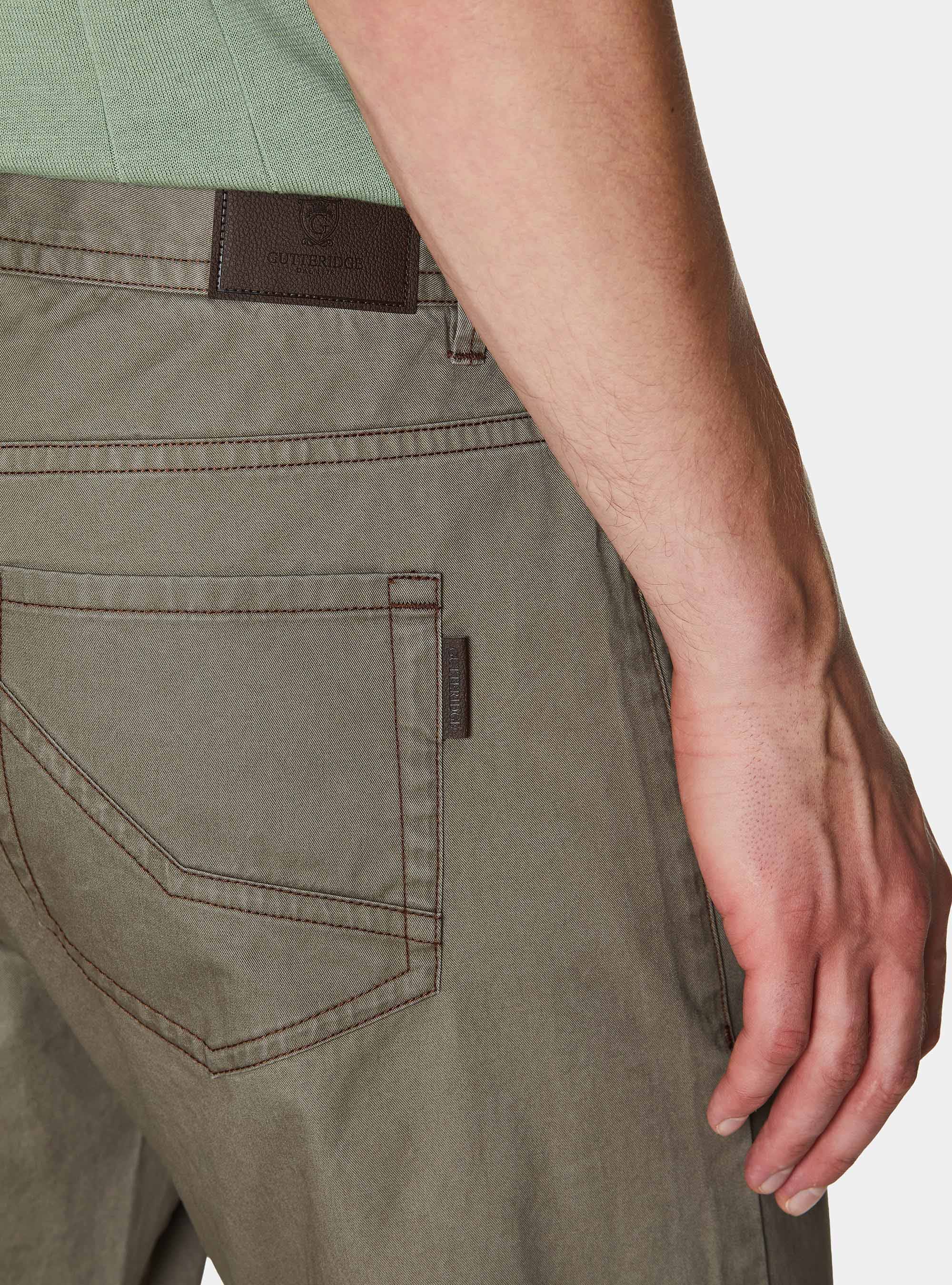 Pantalon slim fit en coton, TORTORA 0542C