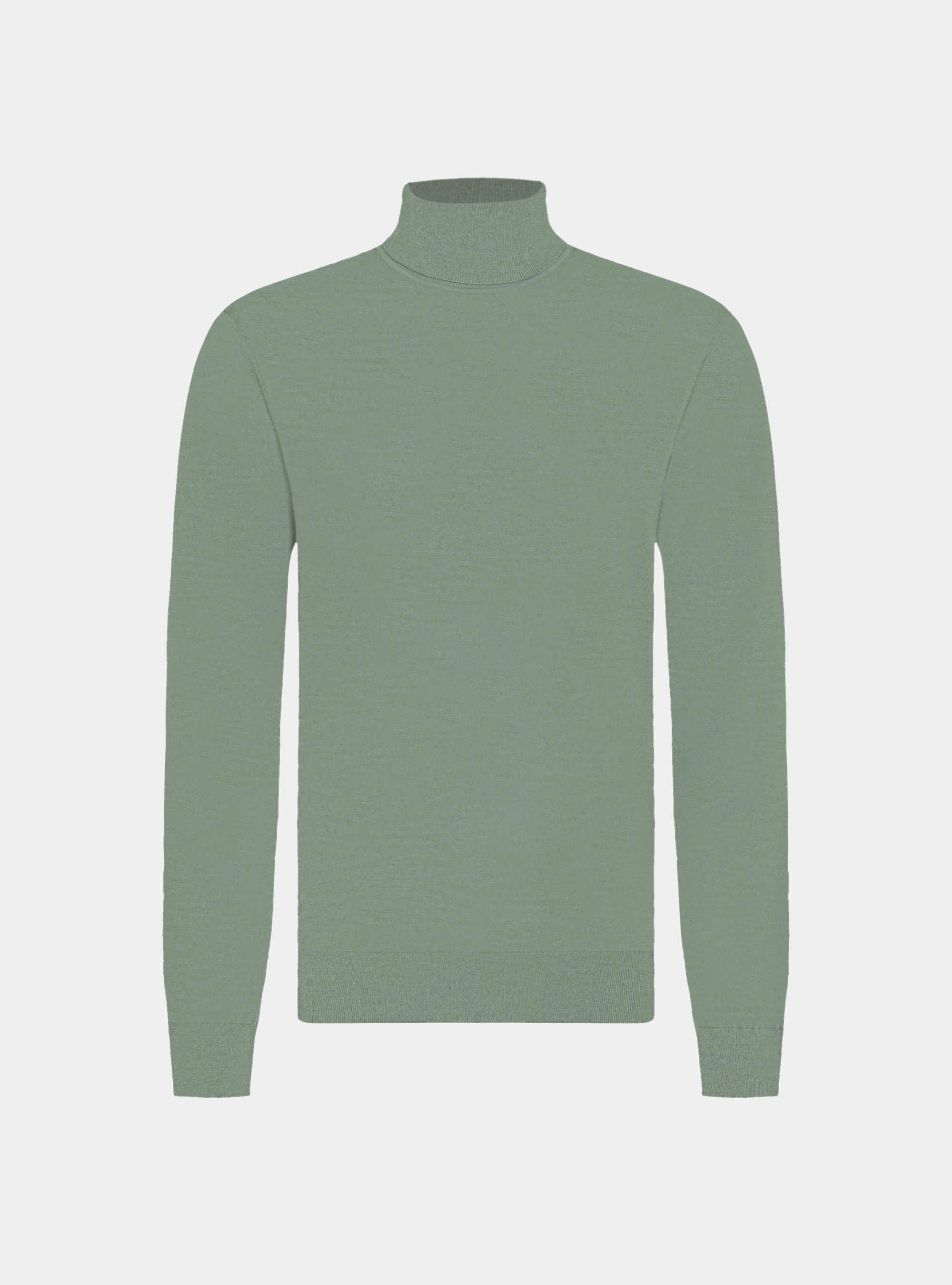 Turtleneck in pure extra-fine merino wool, SALVIA 0602C