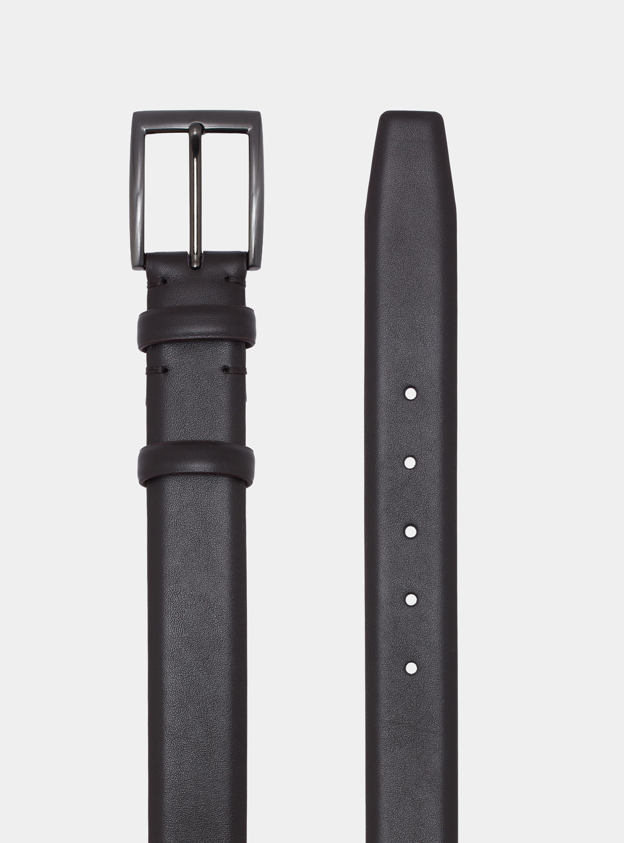 Leather belt, BROWN