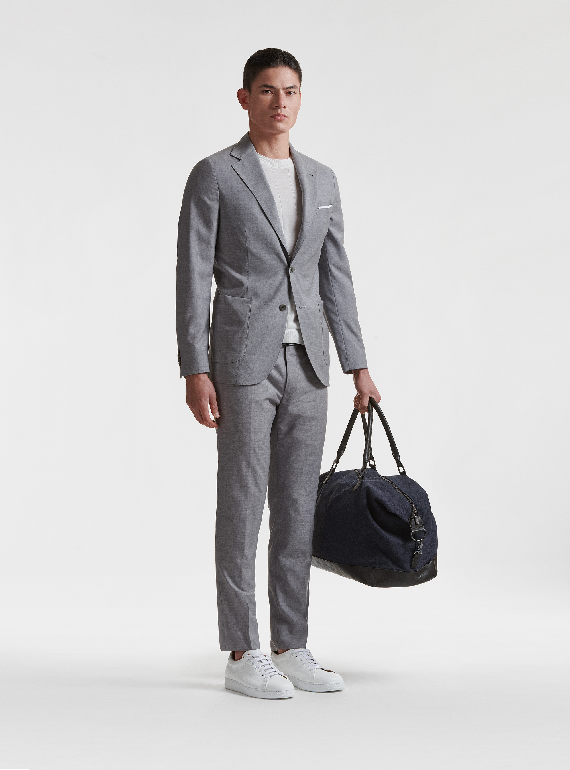 Giacca per abito in pura lana superfine 130's Reda, GRIGIO CHIARO 0256C