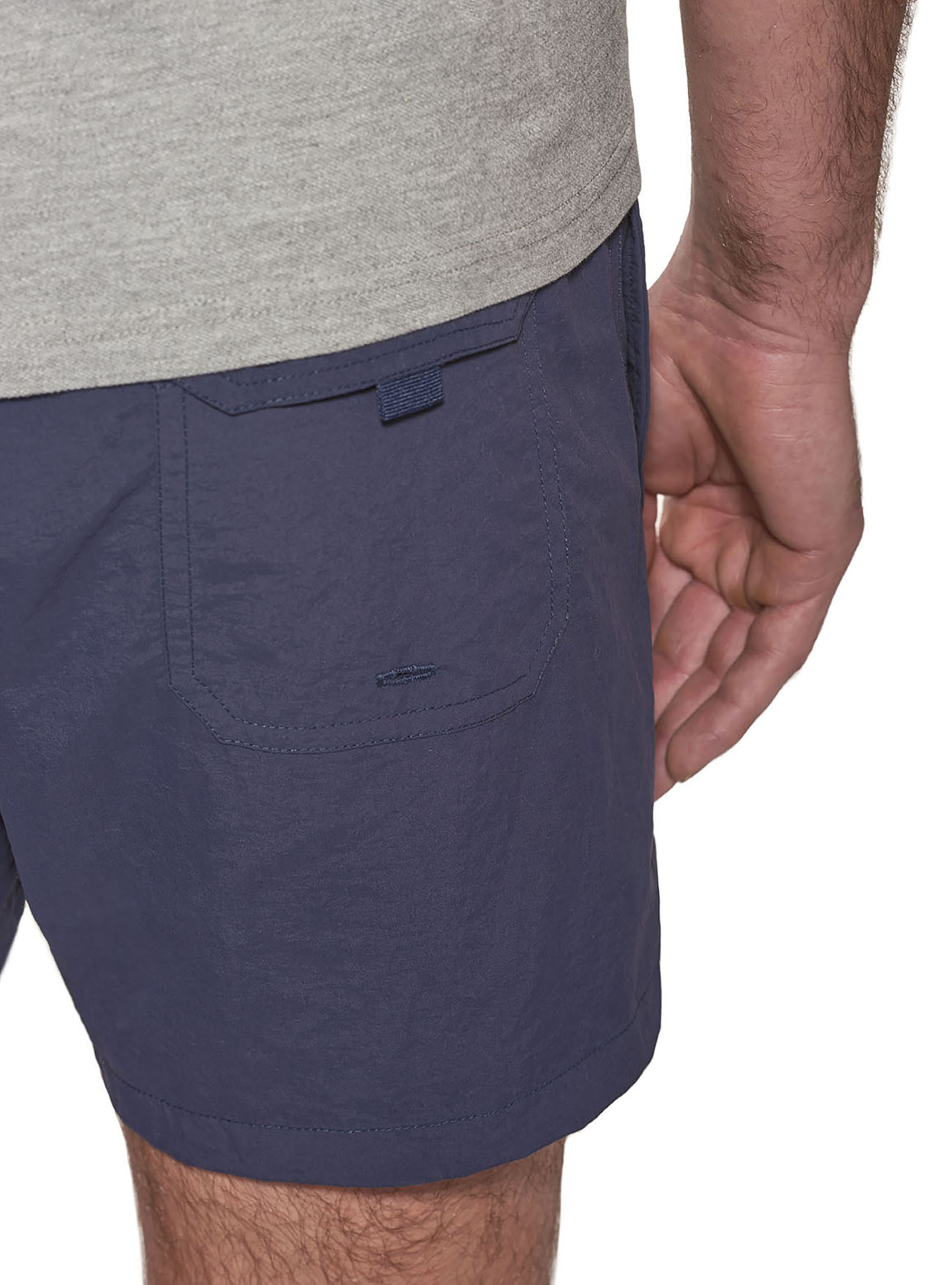 Costume basico tinta unita con ricamo, BLU NAVY