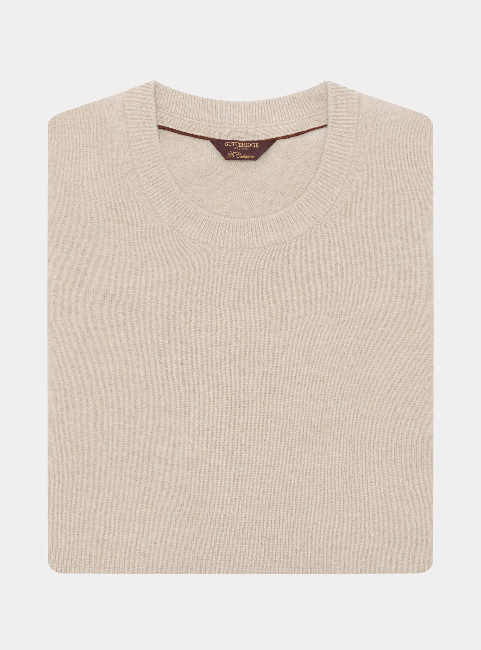 Pull col rond en lambswool et cachemire, &Atilde; CRU