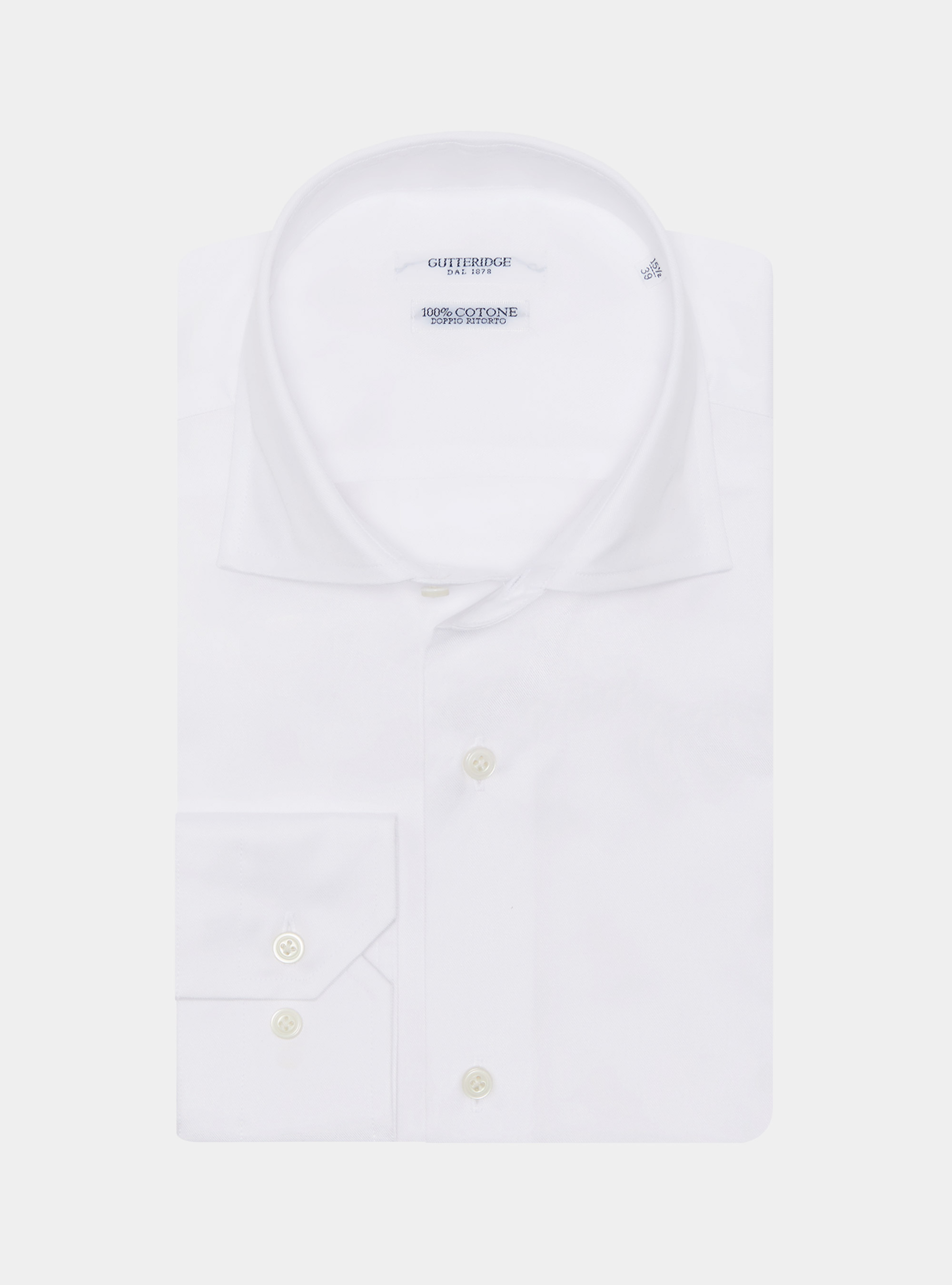 Cotton twill shirt, WHITE