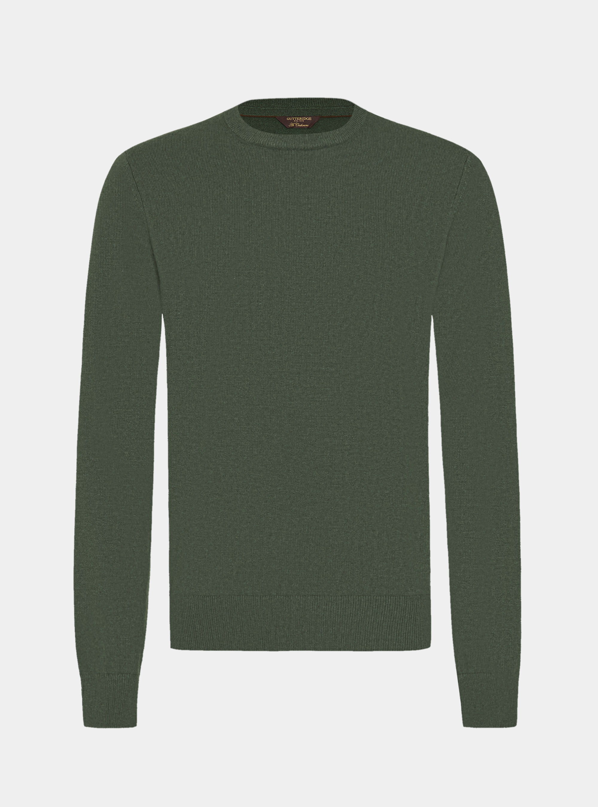 Lambswool and cashmere crew-neck sweater, MILITARE 0609C
