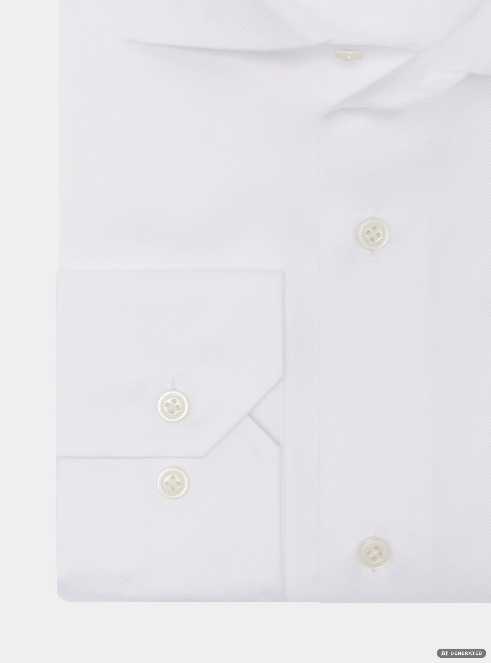 Camicia in cotone twill, BIANCO
