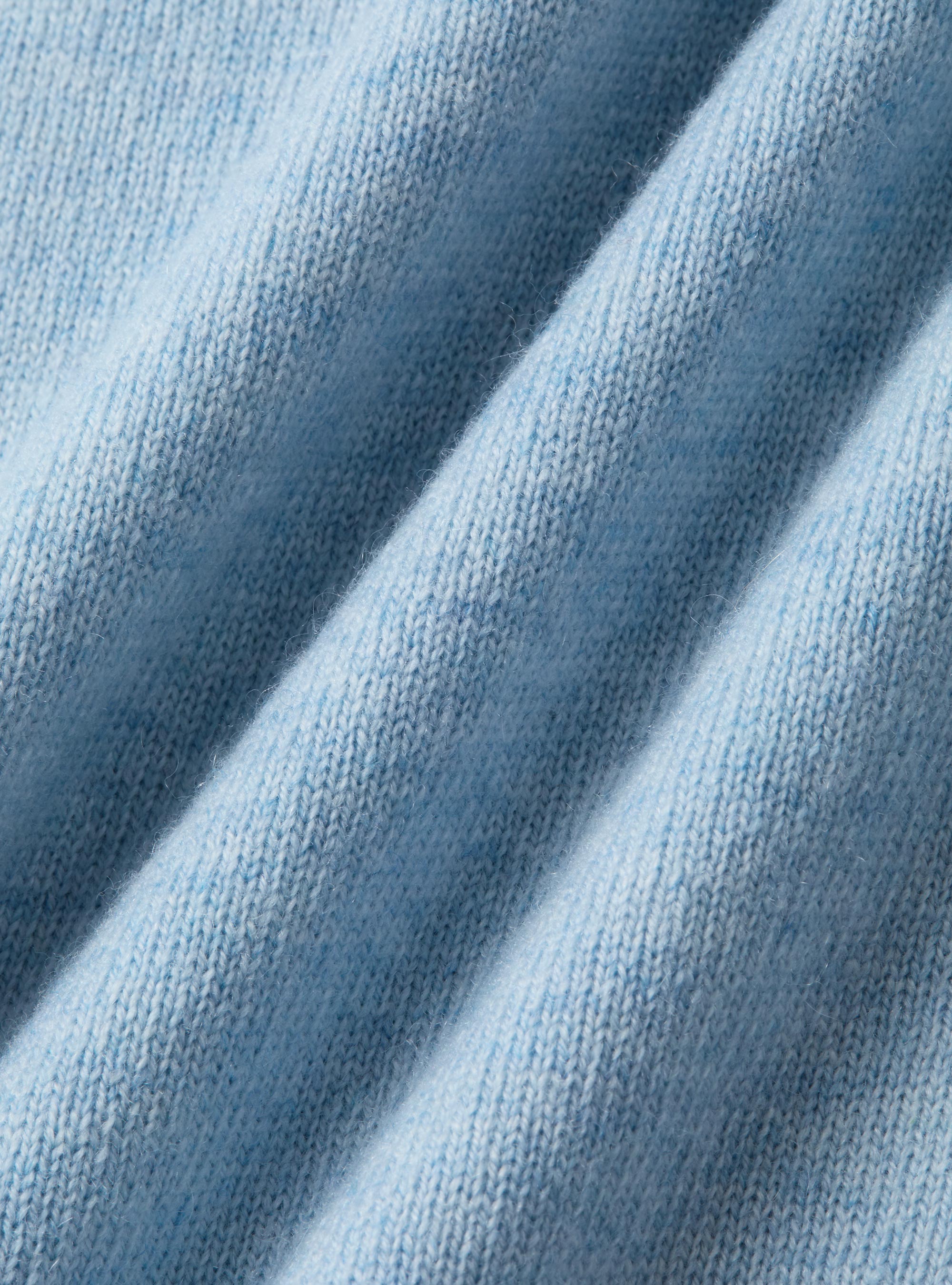 Maglia girocollo in misto lana, AZZURRO POLVERE 0283C