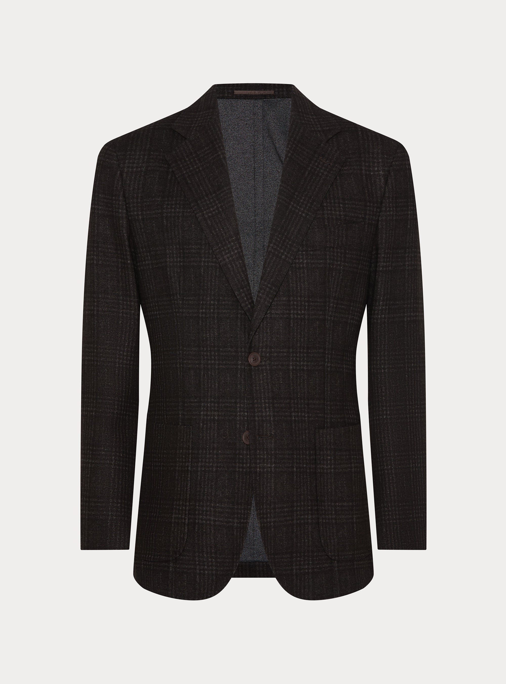 Single-Breasted Printed Jersey Blazer, BROWN