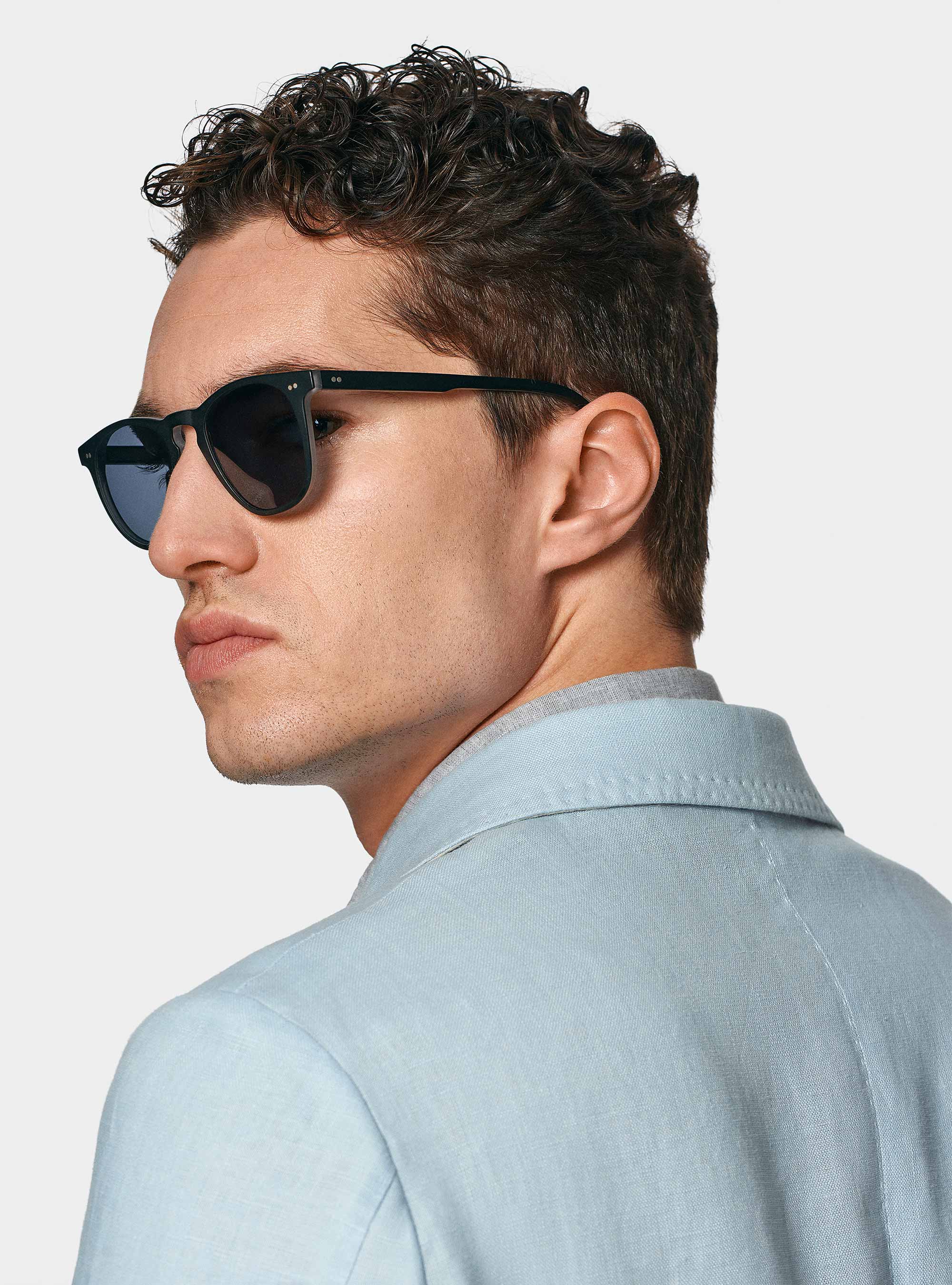 Pure linen suit blazer, LIGHT BLUE