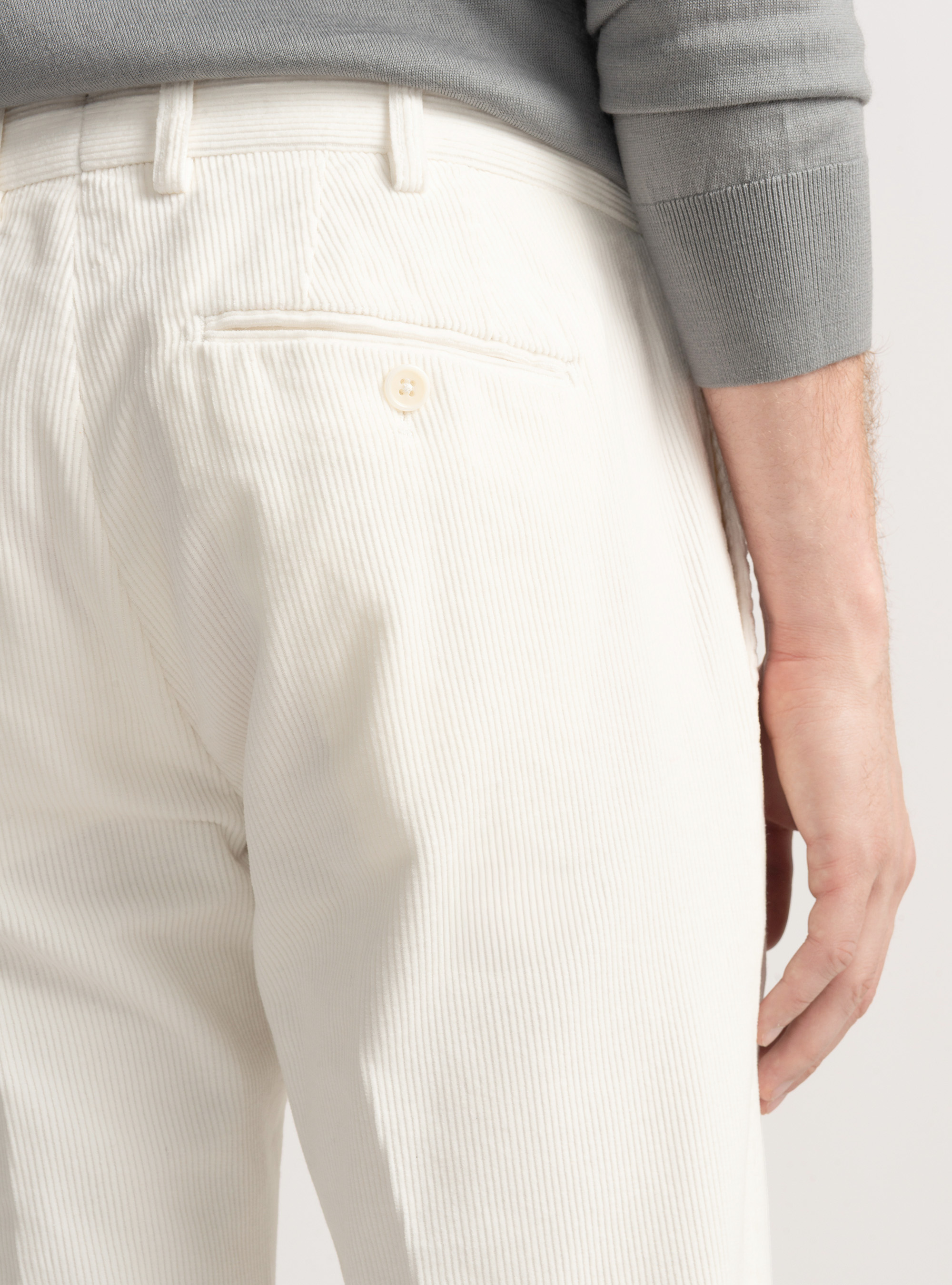 Corduroy trousers, WHITE
