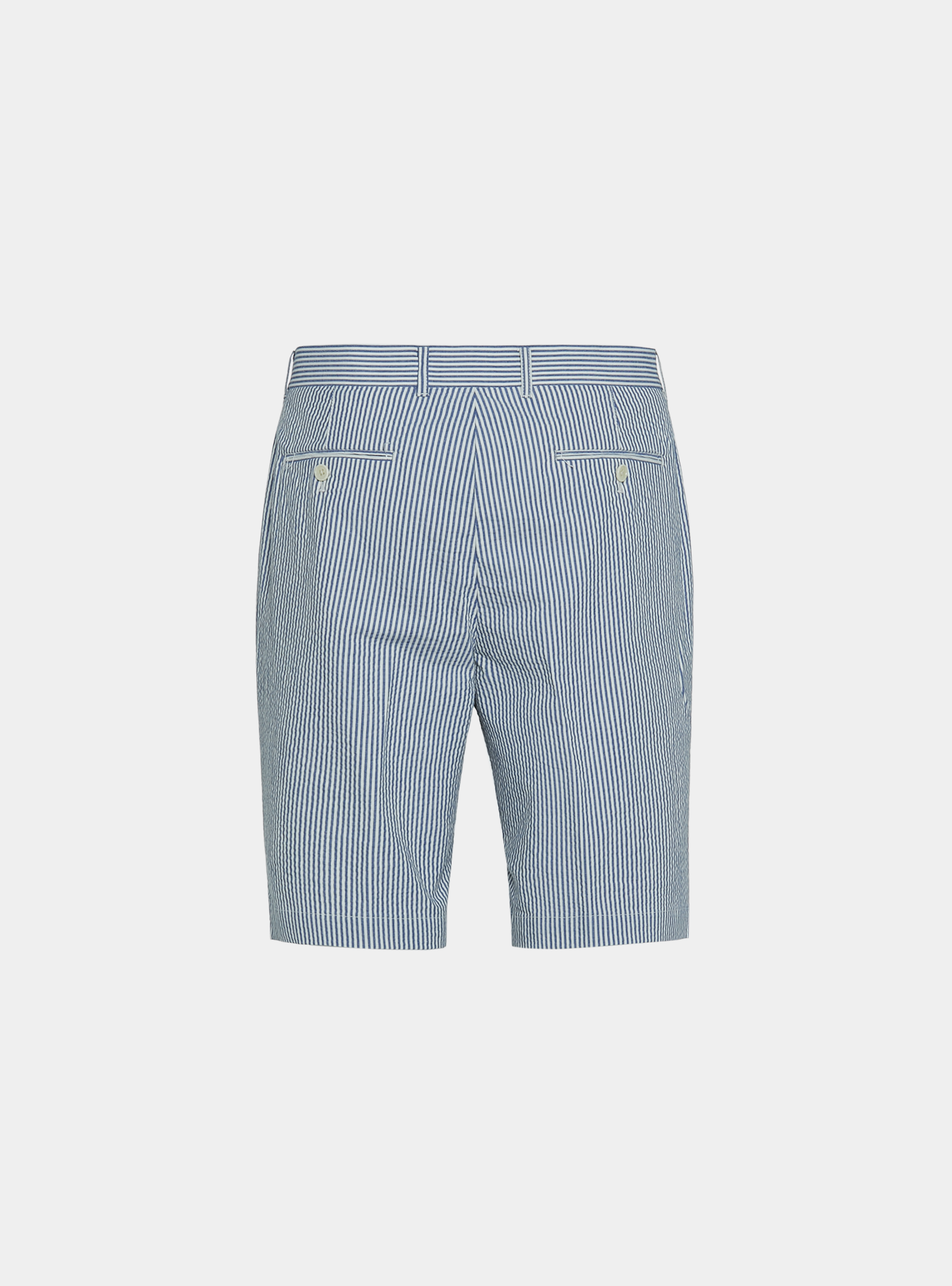 Bermudas de algod&oacute;n seersucker el&aacute;stico, AZUL MEDIO