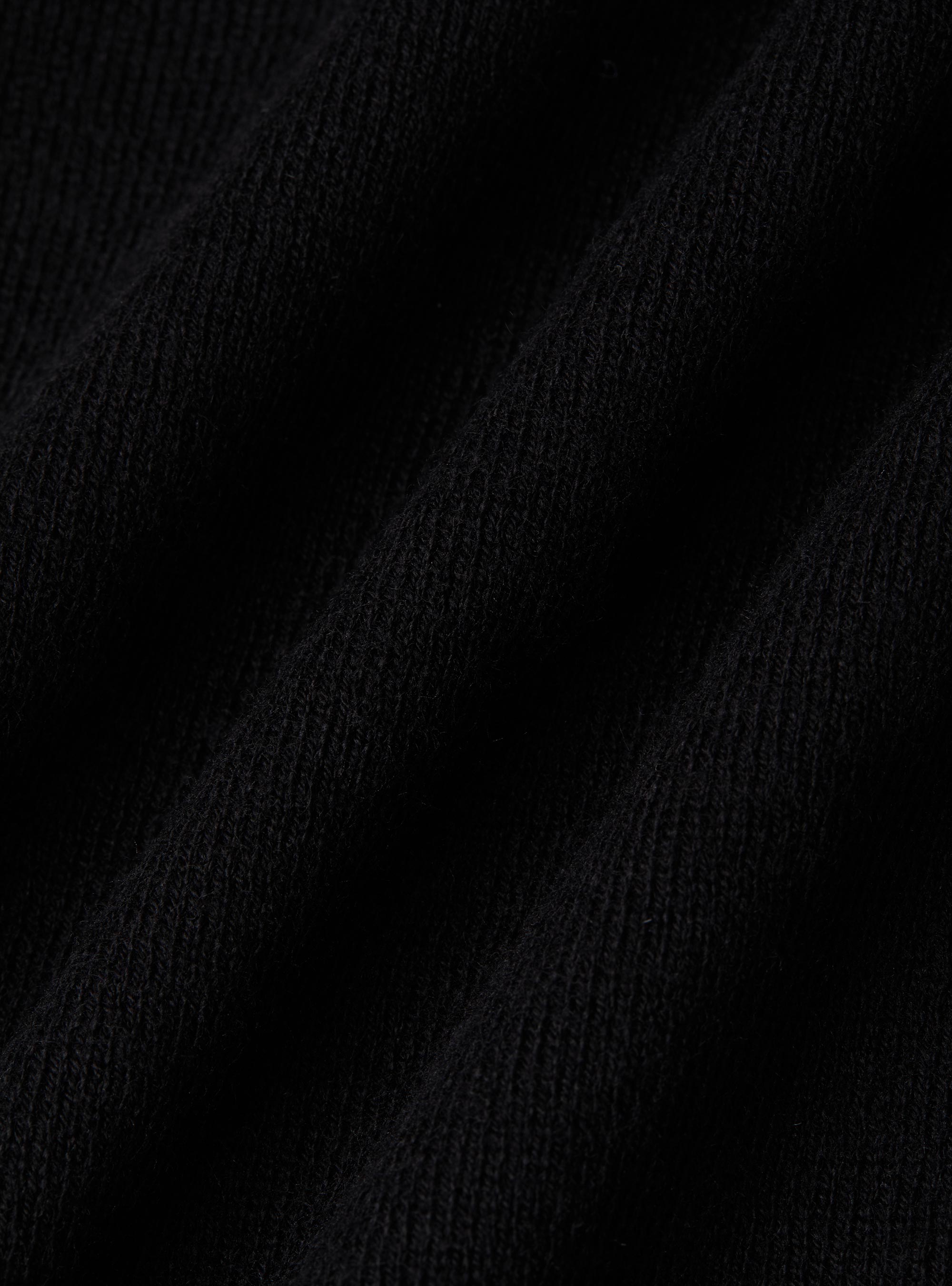Cotton and Cashmere Turtleneck, BLACK