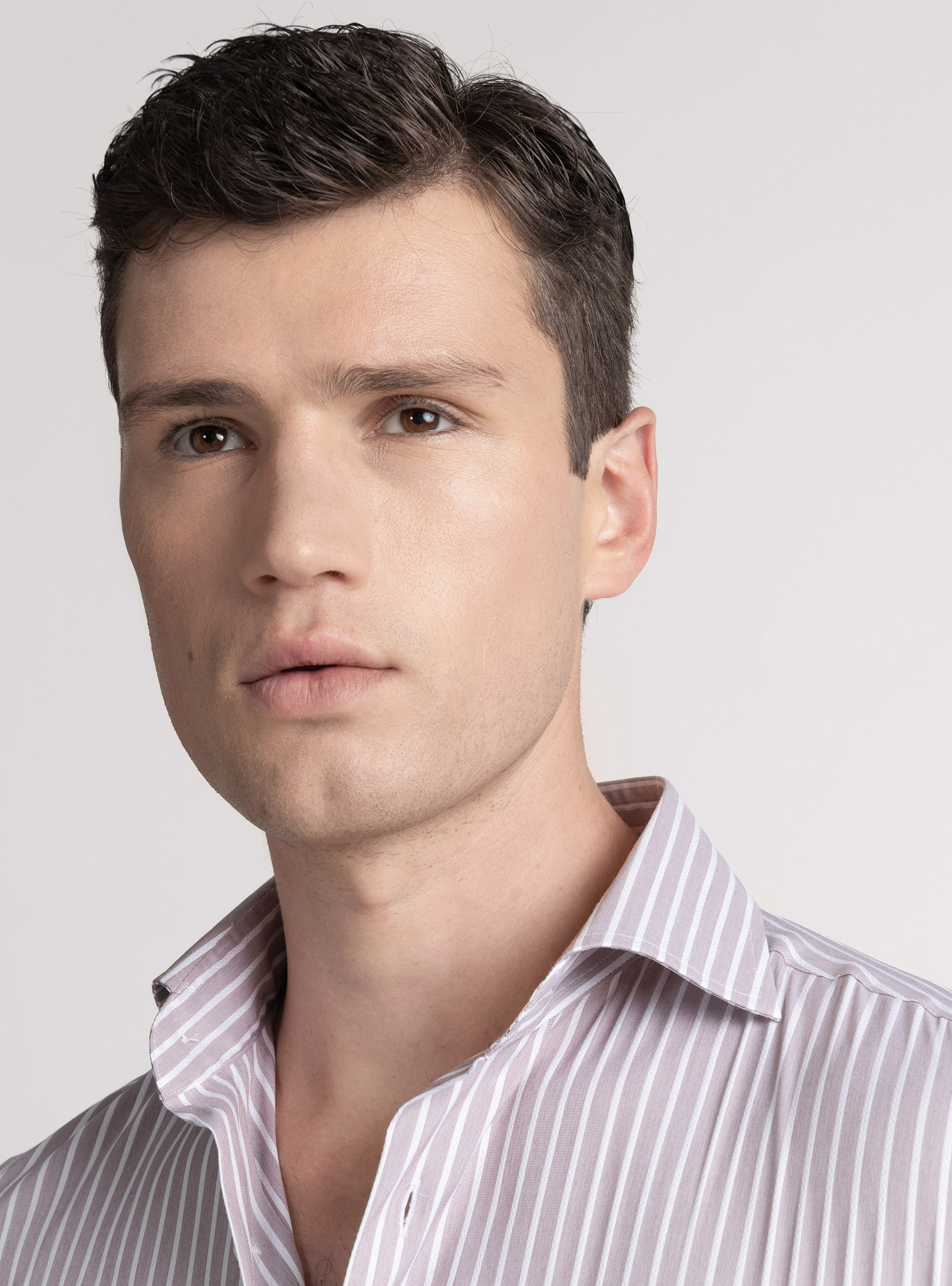 Stretch cotton blend striped shirt, ONION