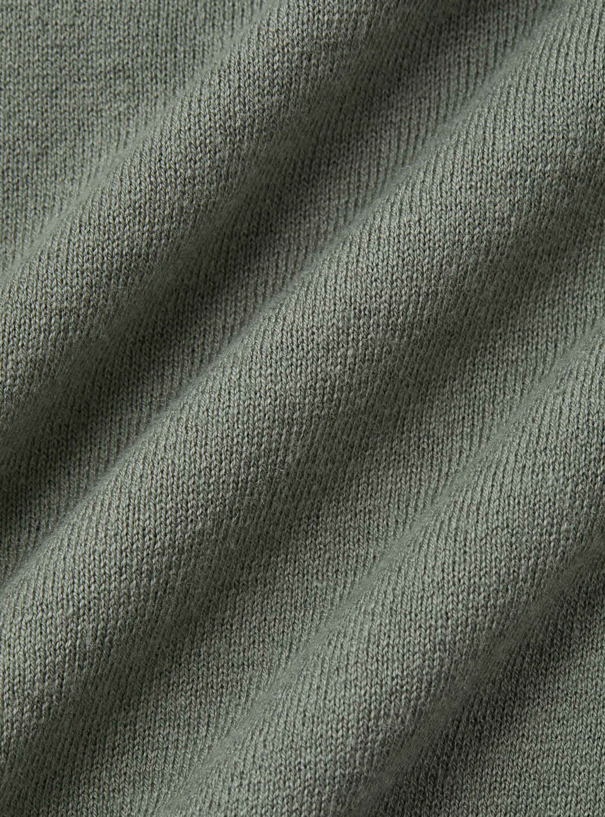 Maglia girocollo in cotone seta e cashmere, VERDE SALVIA 0604C