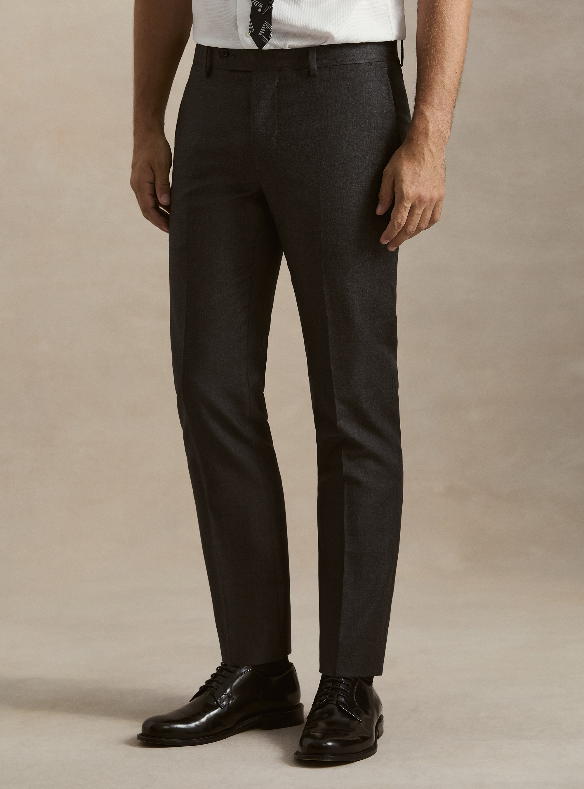 Suit trousers in pure wool by Vitale Barberis Canonico, ASPHALT GREY