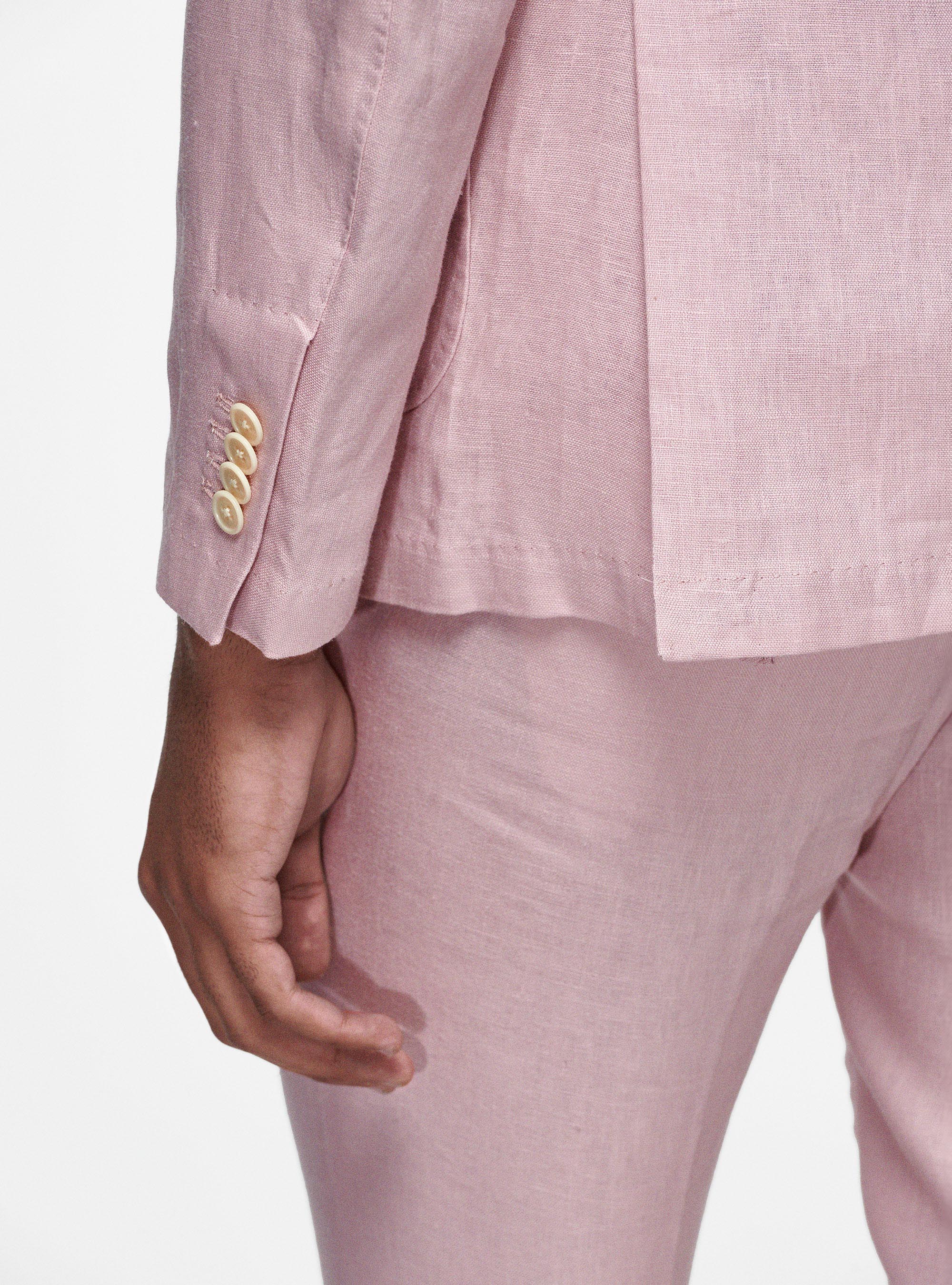 Veste en pur lin, 0441C ROSA SCURO