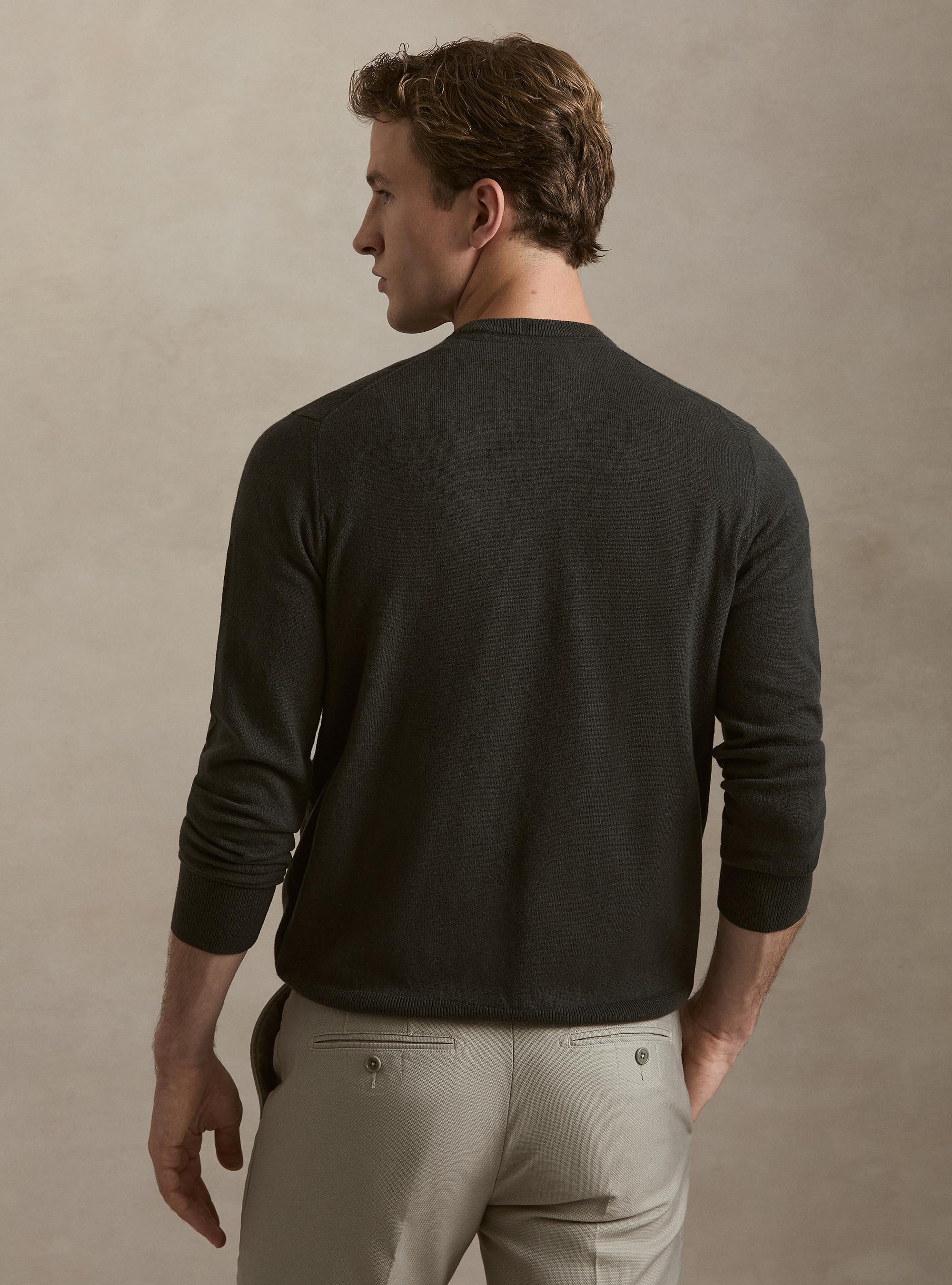 Wool and cashmere blend crewneck sweater, MILITARE 0609C