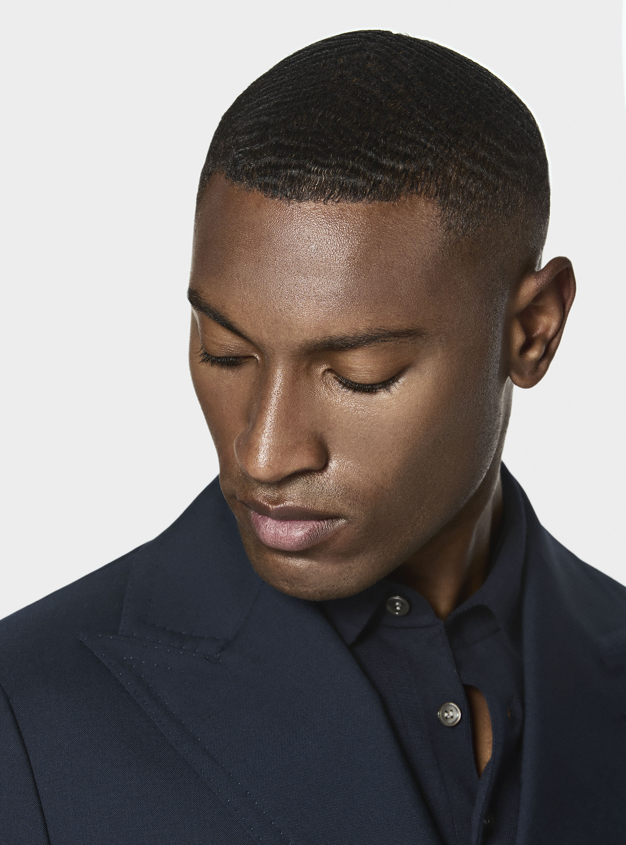 Giacca doppiopetto in pura lana Vitale Barberis Canonico, NAVY