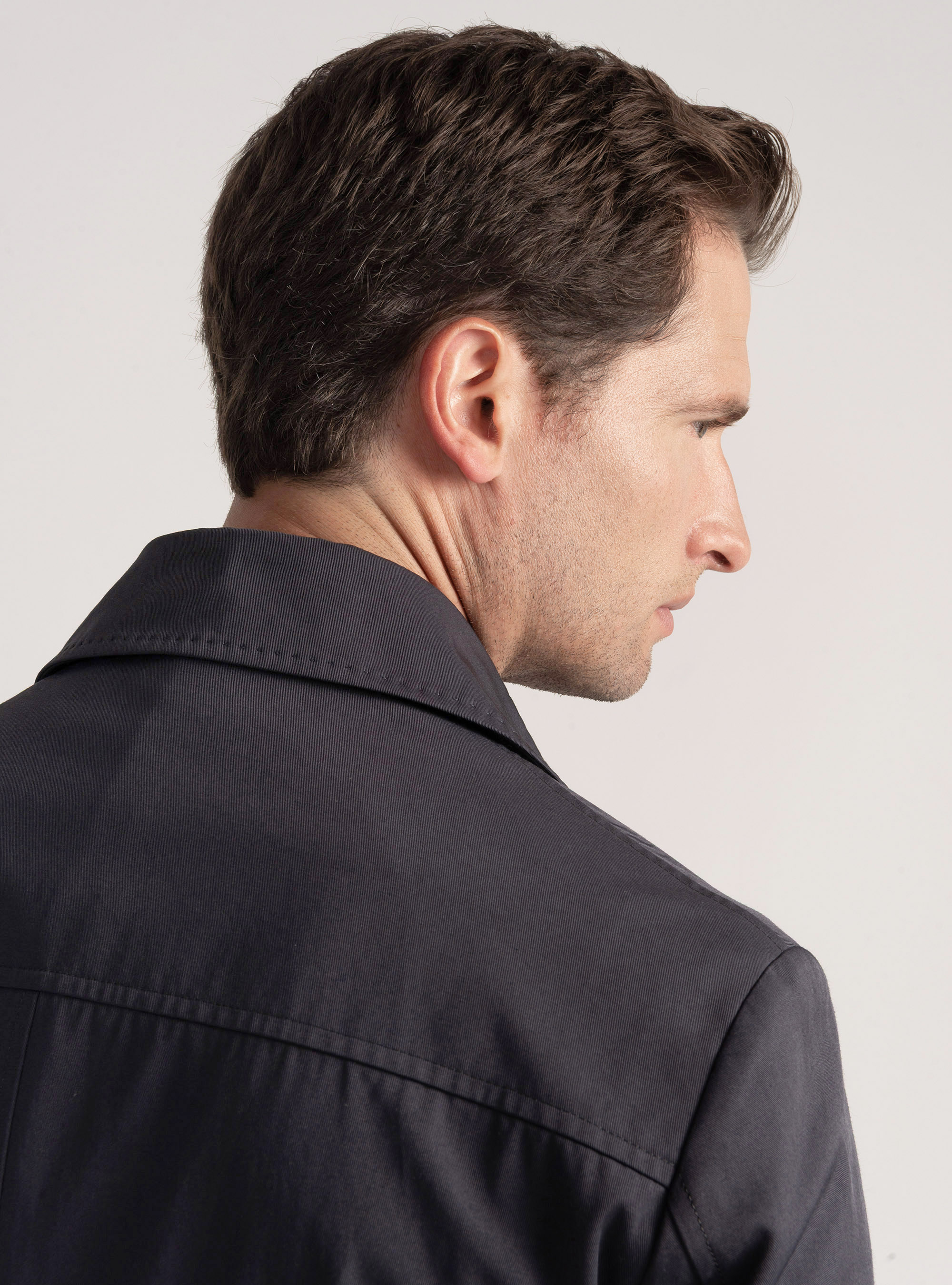 Trench in twill di cotone, BLU NAVY