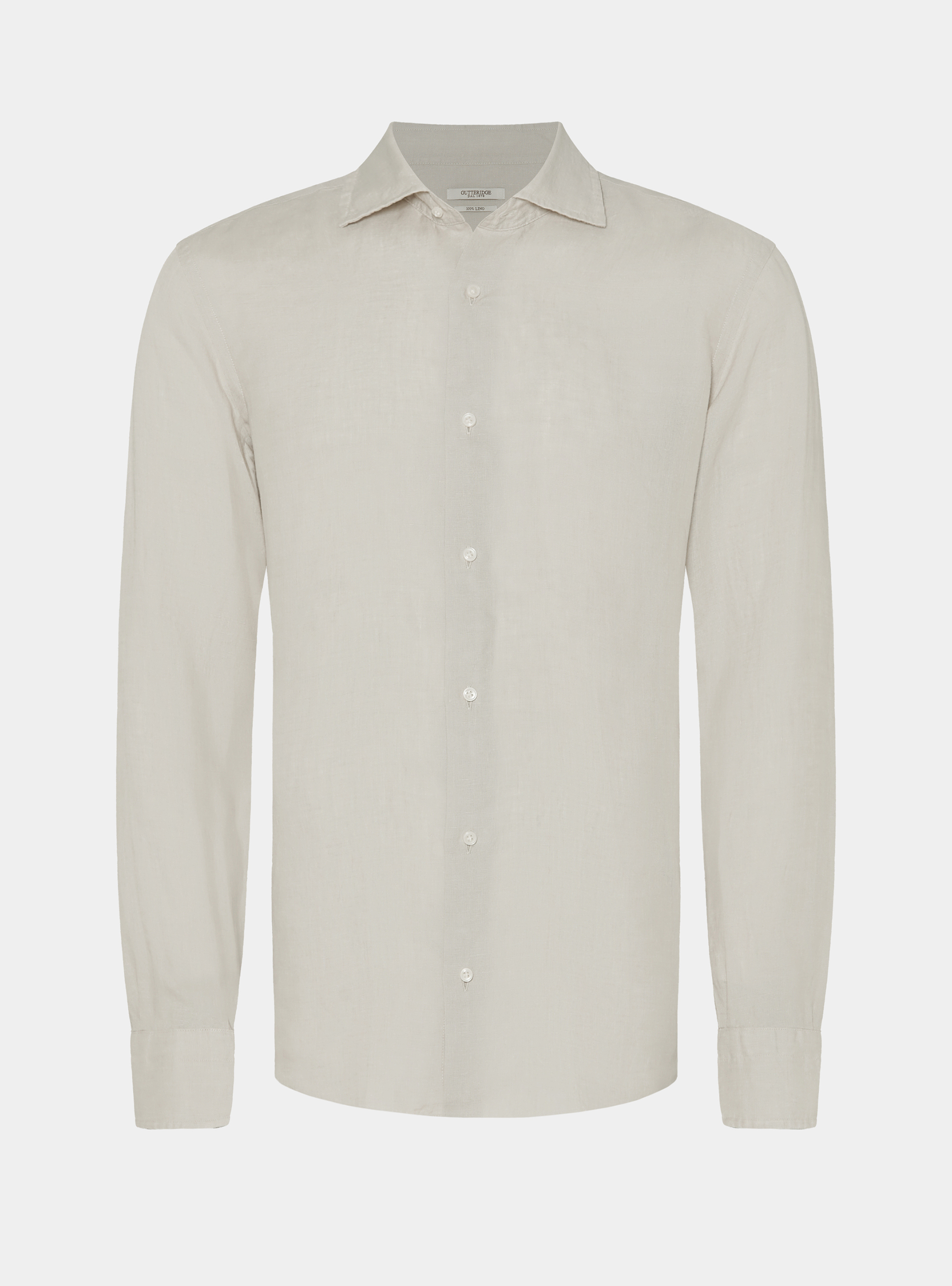 Camisa de lino puro, ECRU 0536C