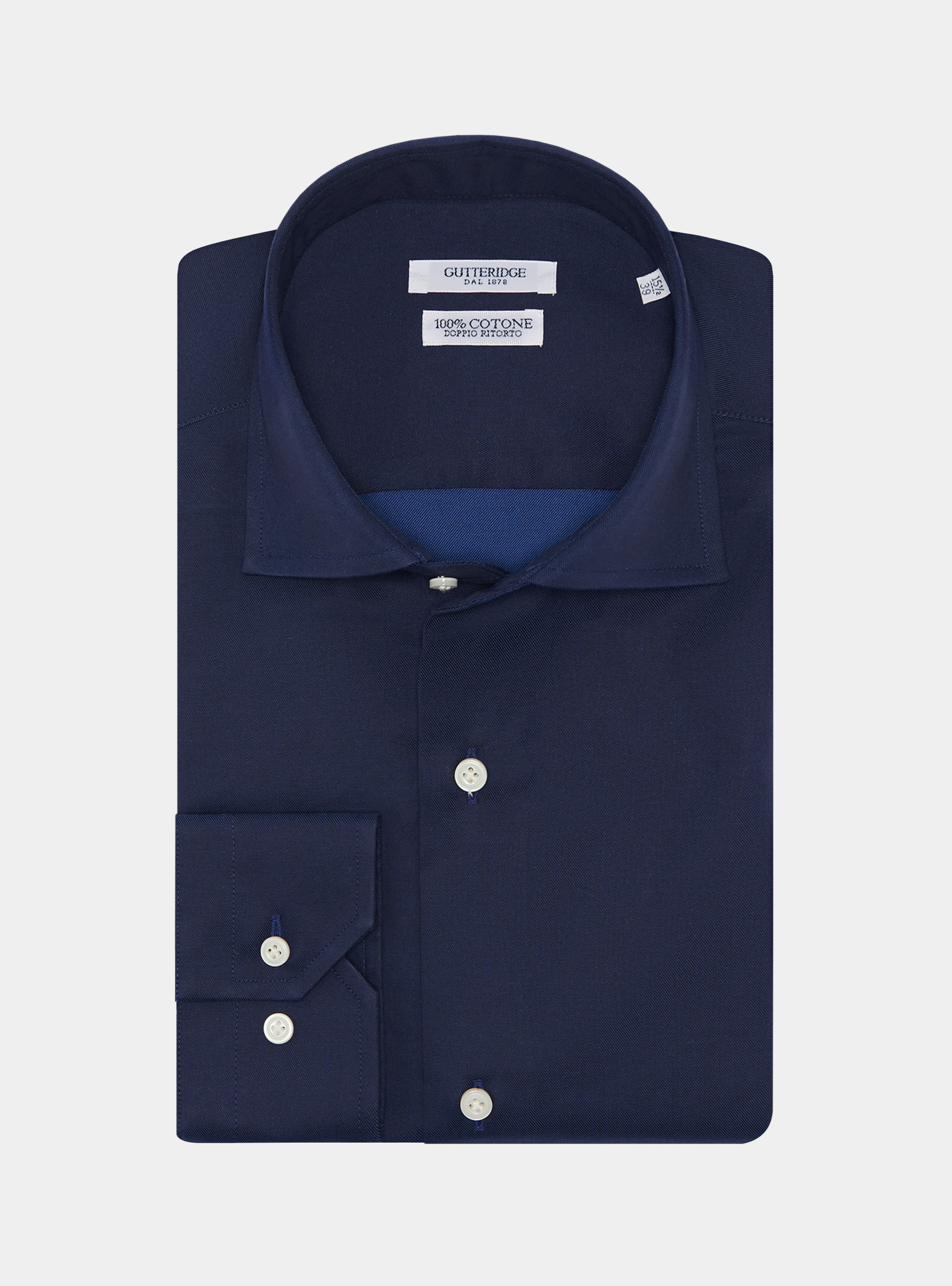 Camicia in twill di cotone, BLU