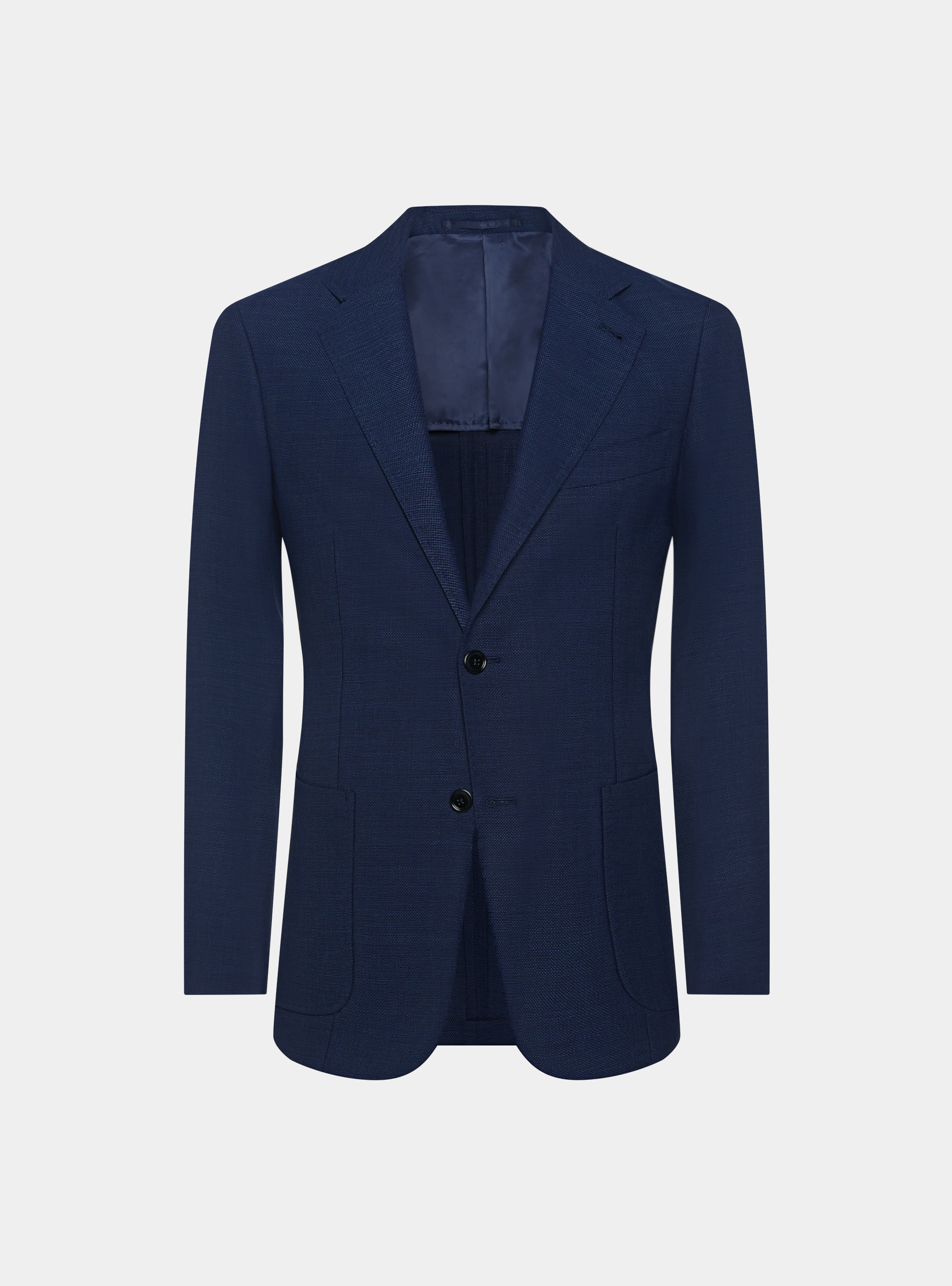 Giacca in lana micro texture, BLU